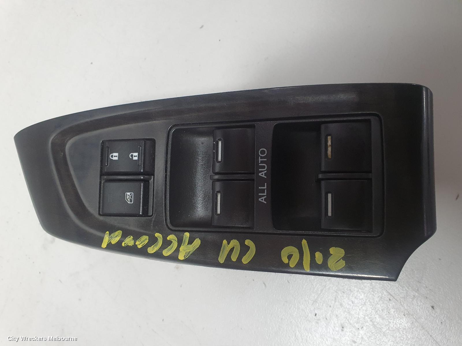 HONDA ACCORD PWR DR WIND SWITCH, RH FRONT (MASTER SWITCH), 8TH GEN, EURO (VIN JHMCU), BASE, 01/2010 - 06/2011 - Image 2