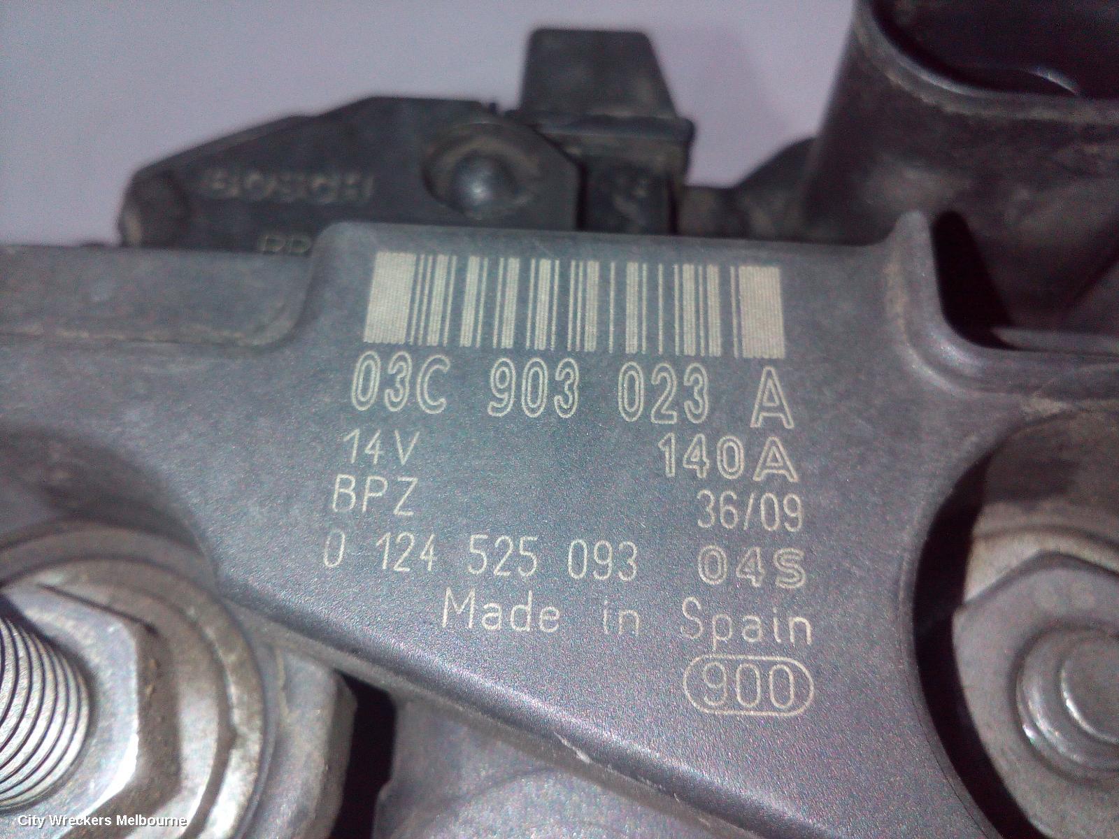 VOLKSWAGEN GOLF ALTERNATOR, PETROL, 1.4, BOSCH 140AMP, GEN 6, 10/2008 - 01/2016 - Image 3