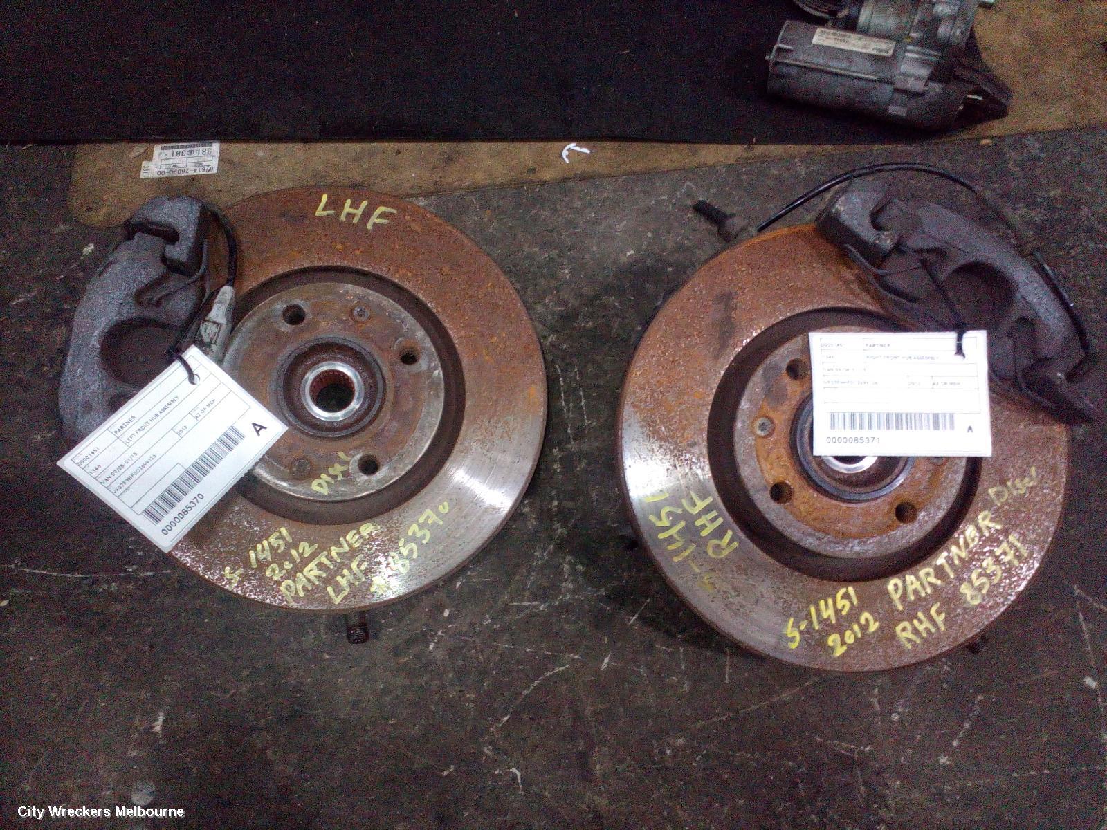 PEUGEOT PARTNER LEFT FRONT HUB ASSEMBLY, VAN 09/2008 - 01/2015 - Image 2