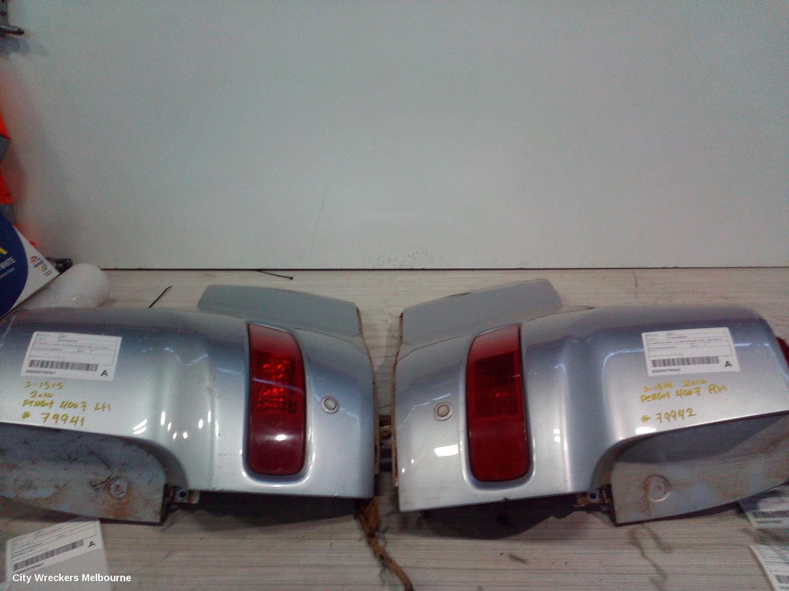 PEUGEOT 4007 REAR BUMPER, GS, UPPER (LH SIDE), W/ PARK SENSOR TYPE, 10/2009 - 08/2013 - Image 2