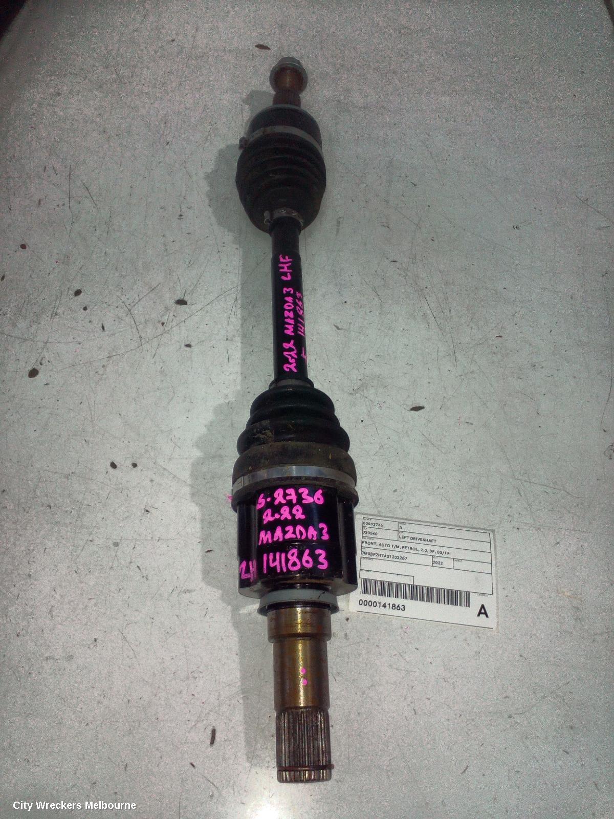 MAZDA 3 LEFT DRIVESHAFT, FRONT, AUTO T/M, PETROL, 2.0, BP, 03/2019 ONWARDS - Image 2