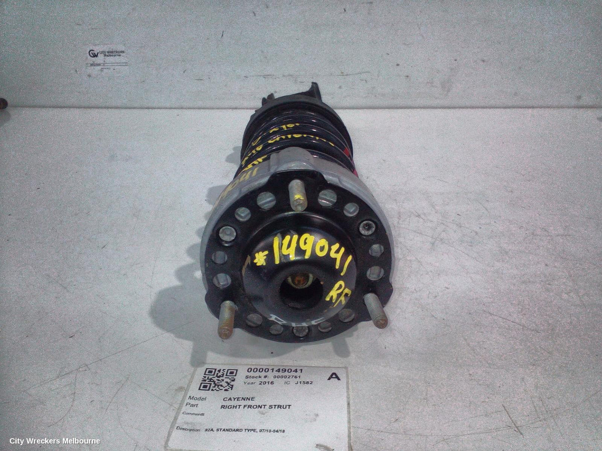 PORSCHE CAYENNE RIGHT FRONT STRUT, 92A, STANDARD TYPE, 07/2010 - 04/2018 - Image 1
