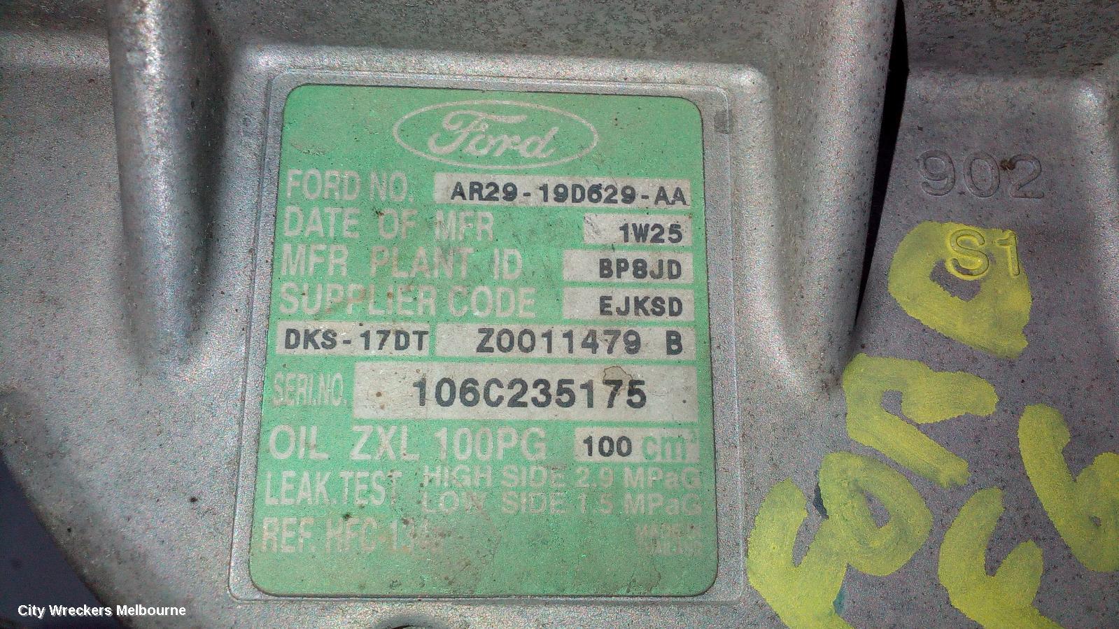 FORD FALCON A/C COMPRESSOR, FG-FGX, 4.0, PETROL DEDICATED GAS (NOT LPI), 04/2008 - 12/2016 - Image 2