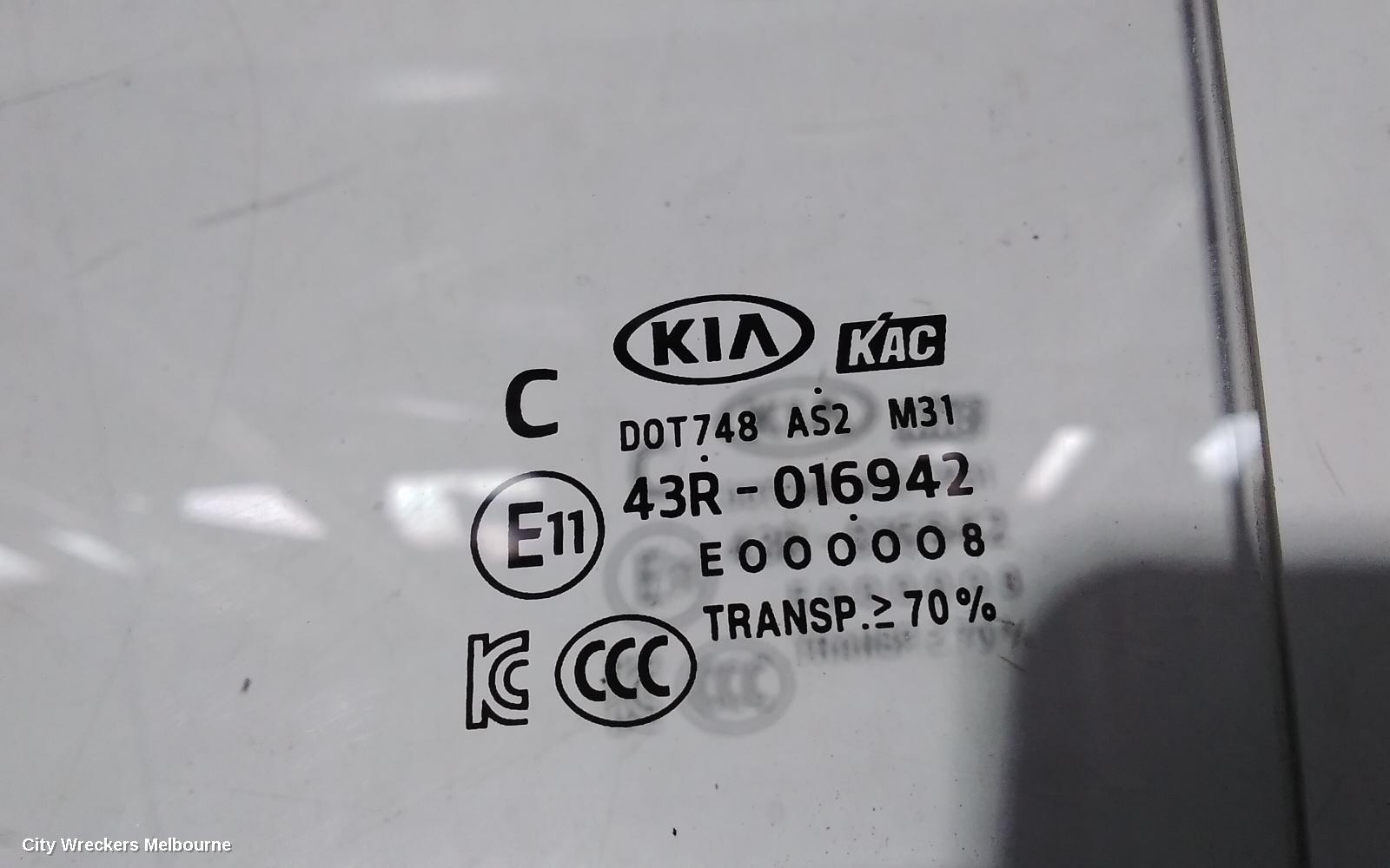 KIA RIO LEFT REAR DOOR WINDOW, YB, 12/2016 - 06/2023 - Image 2