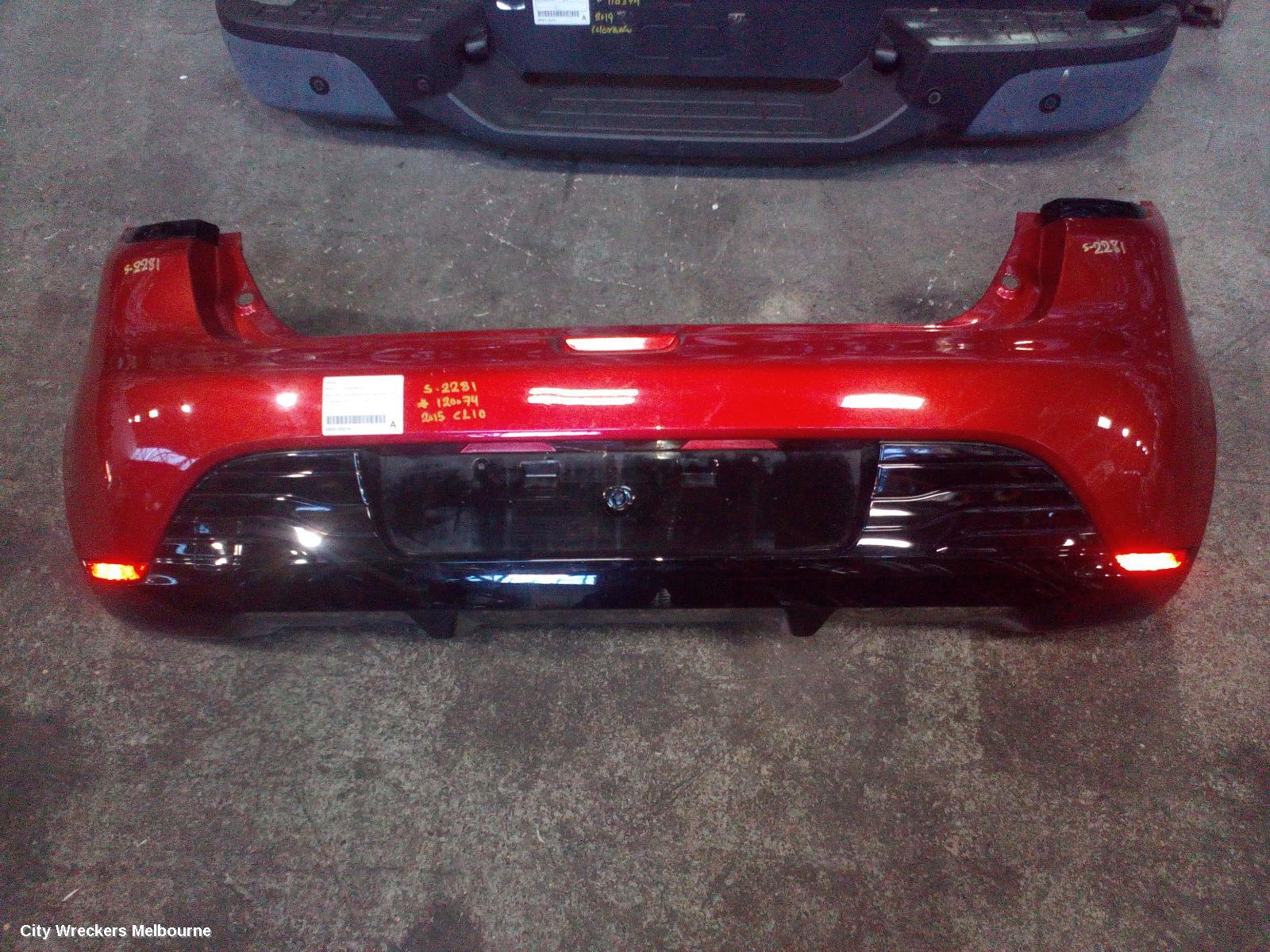 RENAULT CLIO REAR BUMPER, X98, AUTHENTIQUE/EXPRESSION, NON PARK SENSOR TYPE, 09/2013 - 07/2016 - Image 1