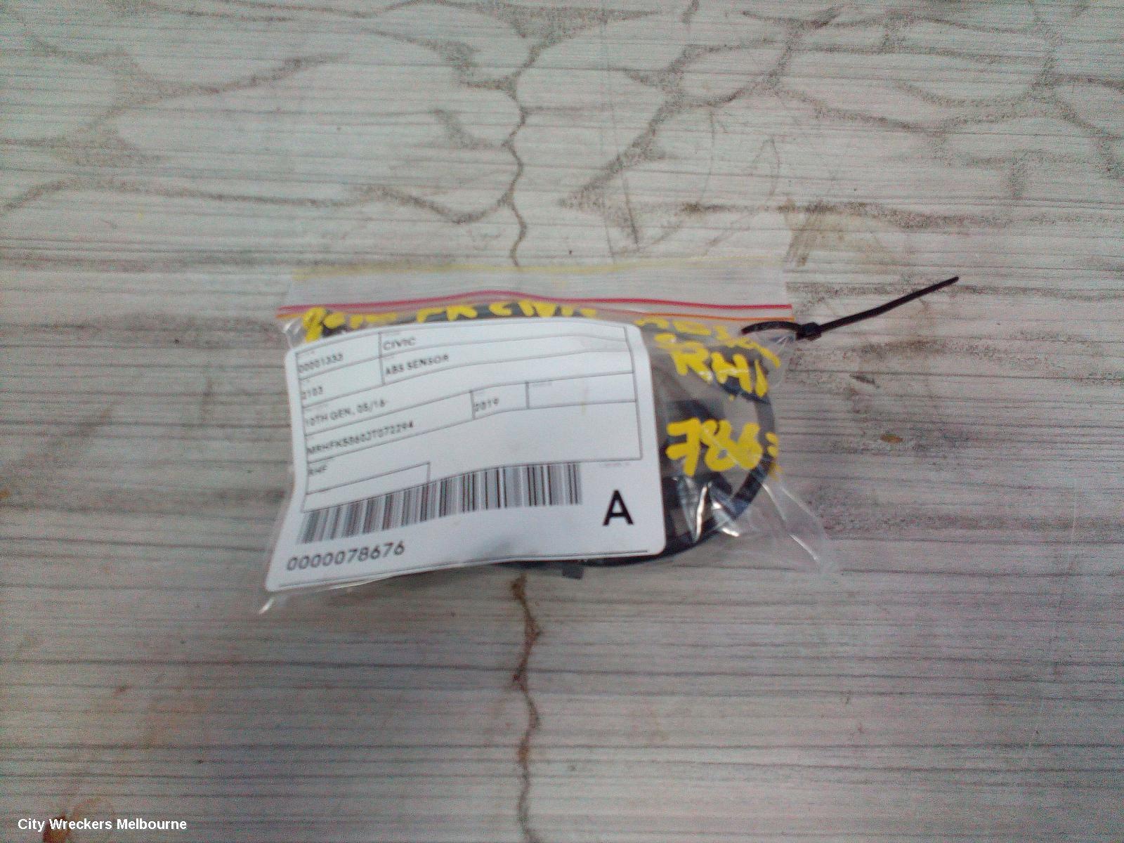 HONDA CIVIC ABS SENSOR, 10TH GEN, RH FRONT, 05/2016 - 08/2021 - Image 2