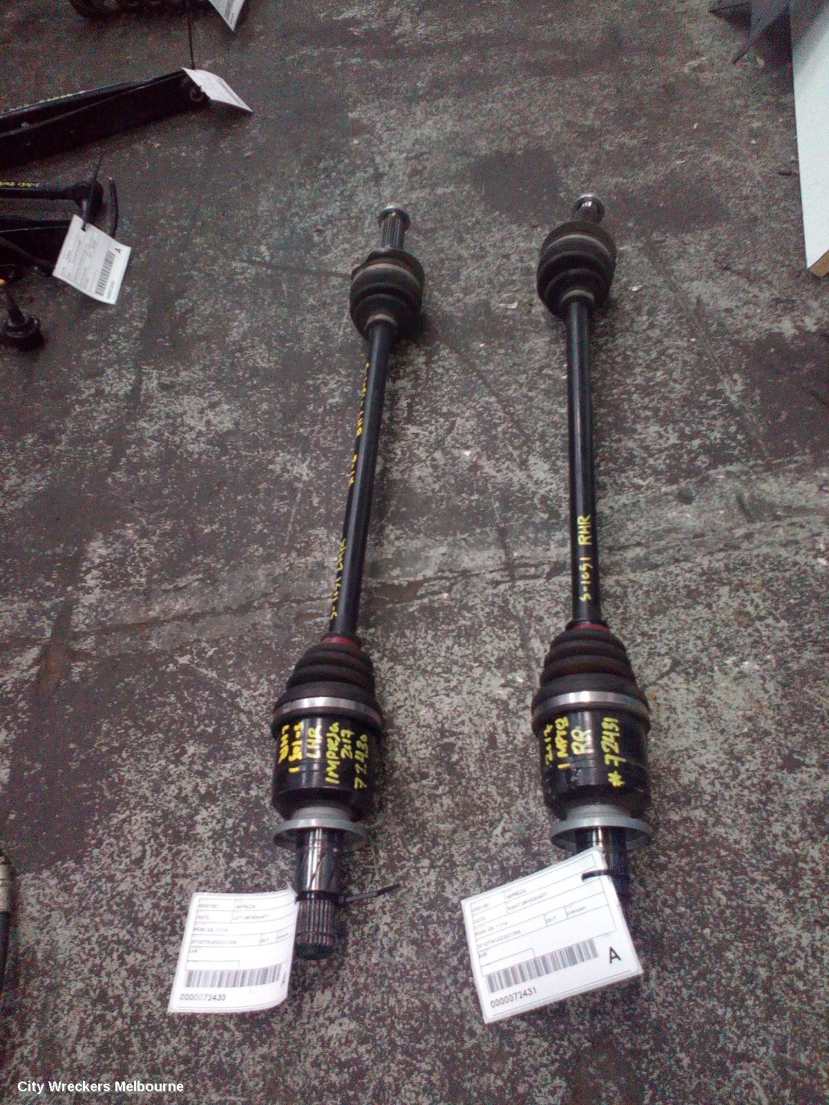 SUBARU IMPREZA RIGHT DRIVESHAFT, REAR, G5, 11/2016 ONWARDS - Image 2