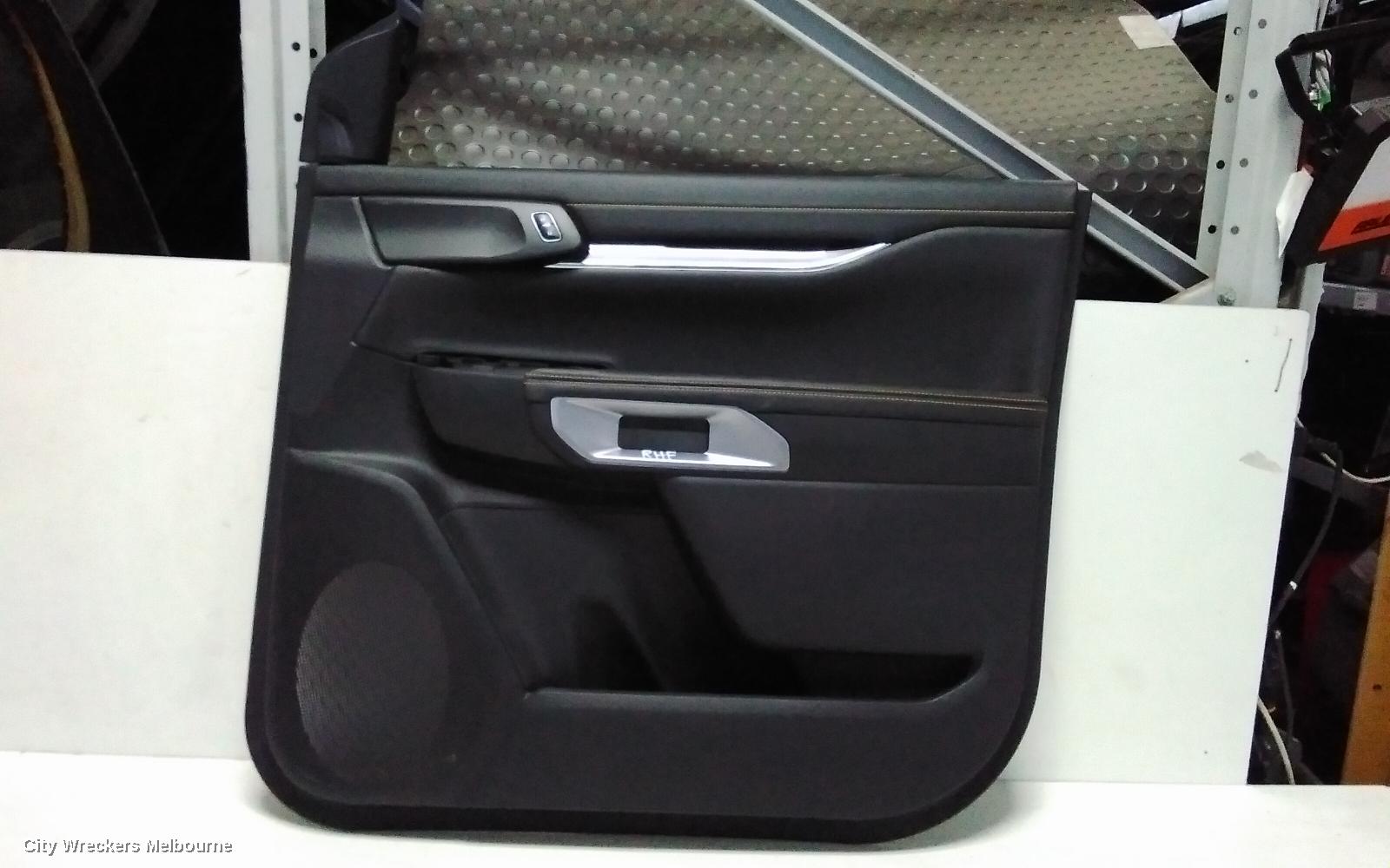 FORD RANGER DOOR TRIM, RA, RH FRONT, LEATHER, BLACK, W/ WHITE STITCHING, 05/2022 ONWARDS - Image 1