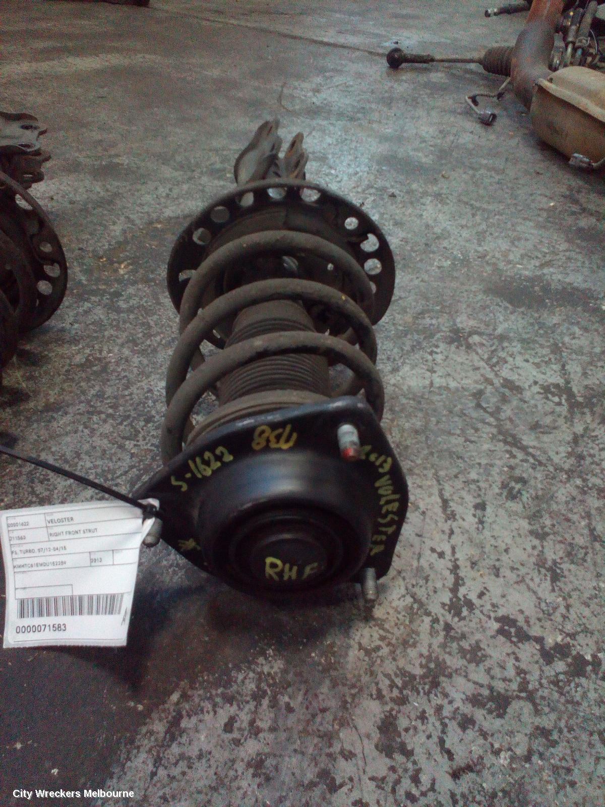 HYUNDAI VELOSTER RIGHT FRONT STRUT, FS, TURBO, 07/2012 - 04/2015 - Image 1