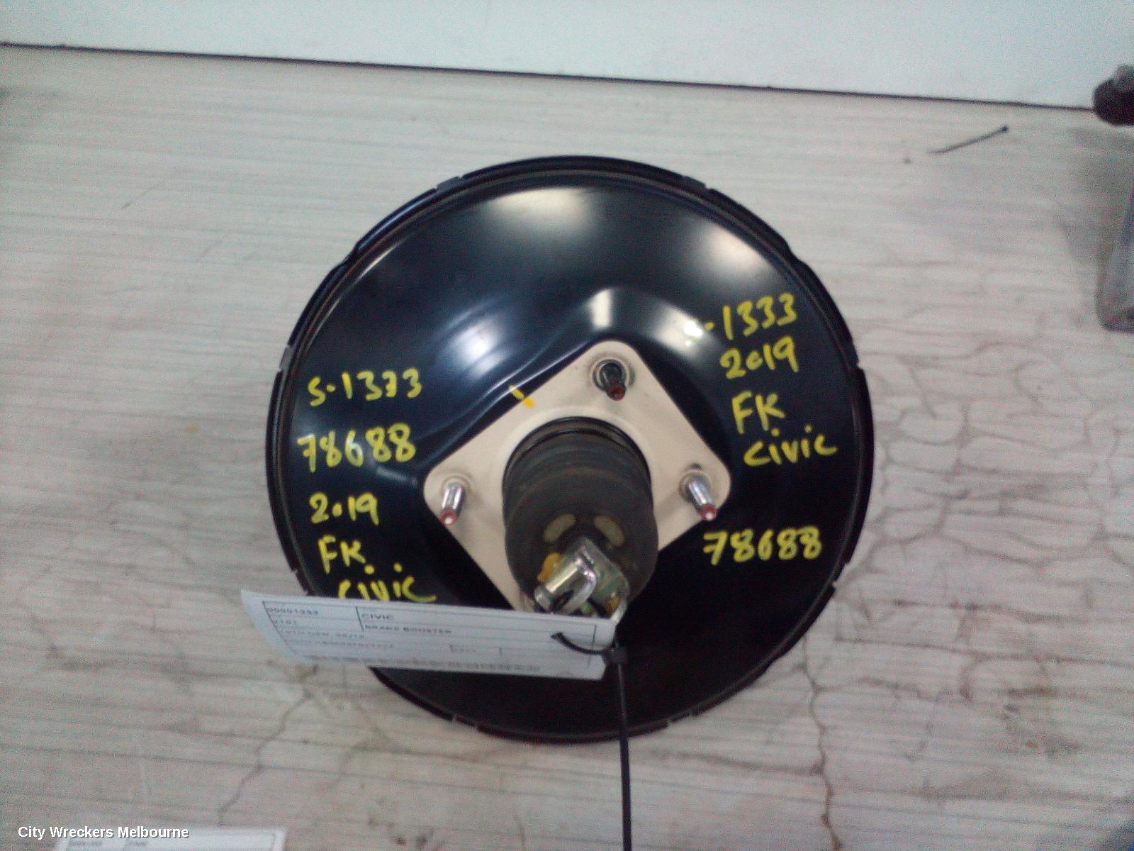 HONDA CIVIC BRAKE BOOSTER, 10TH GEN, PETROL, 1.8, 05/2016 - 08/2021 - Image 1