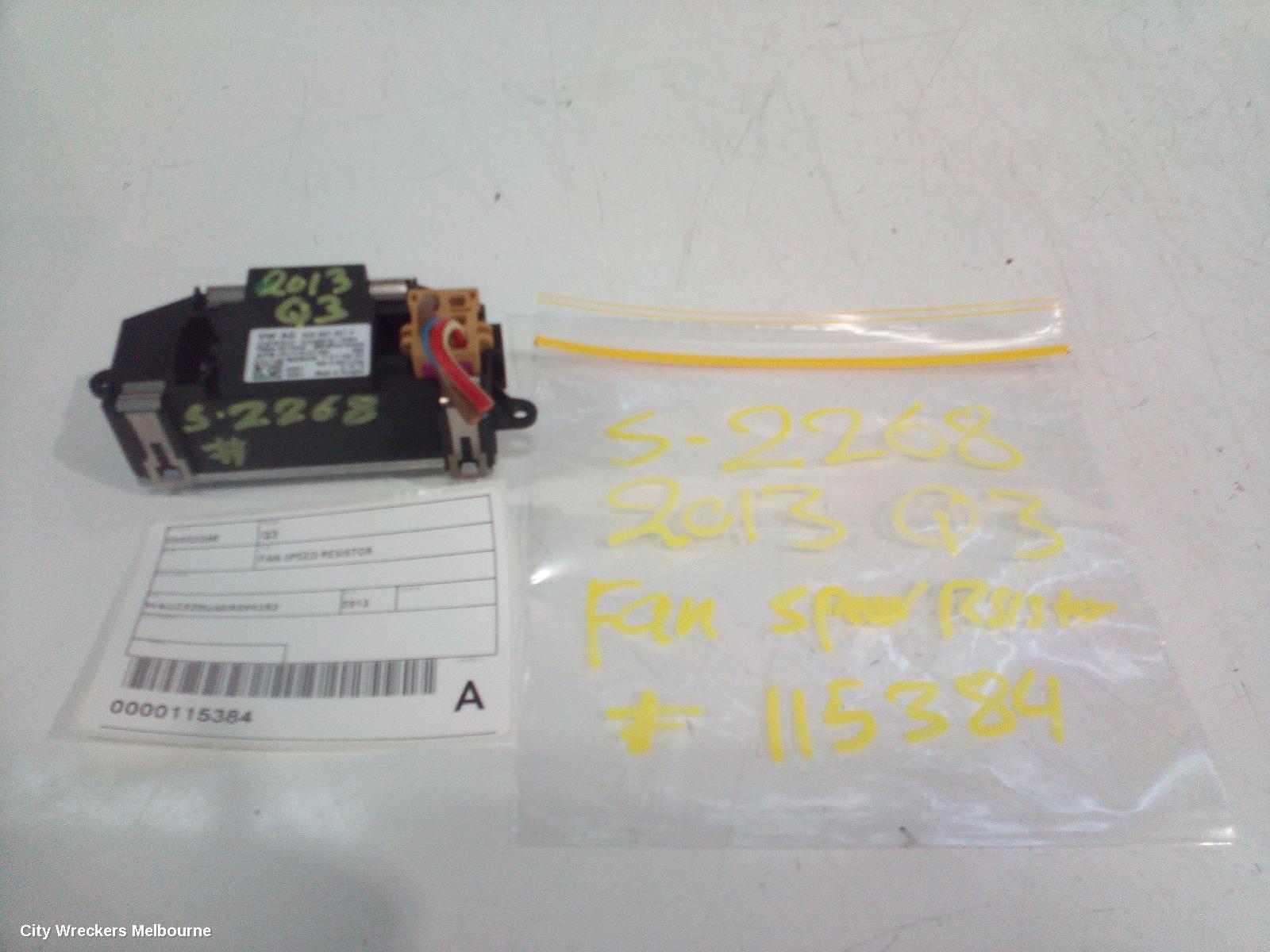 AUDI Q3 FAN SPEED RESISTOR - Image 1