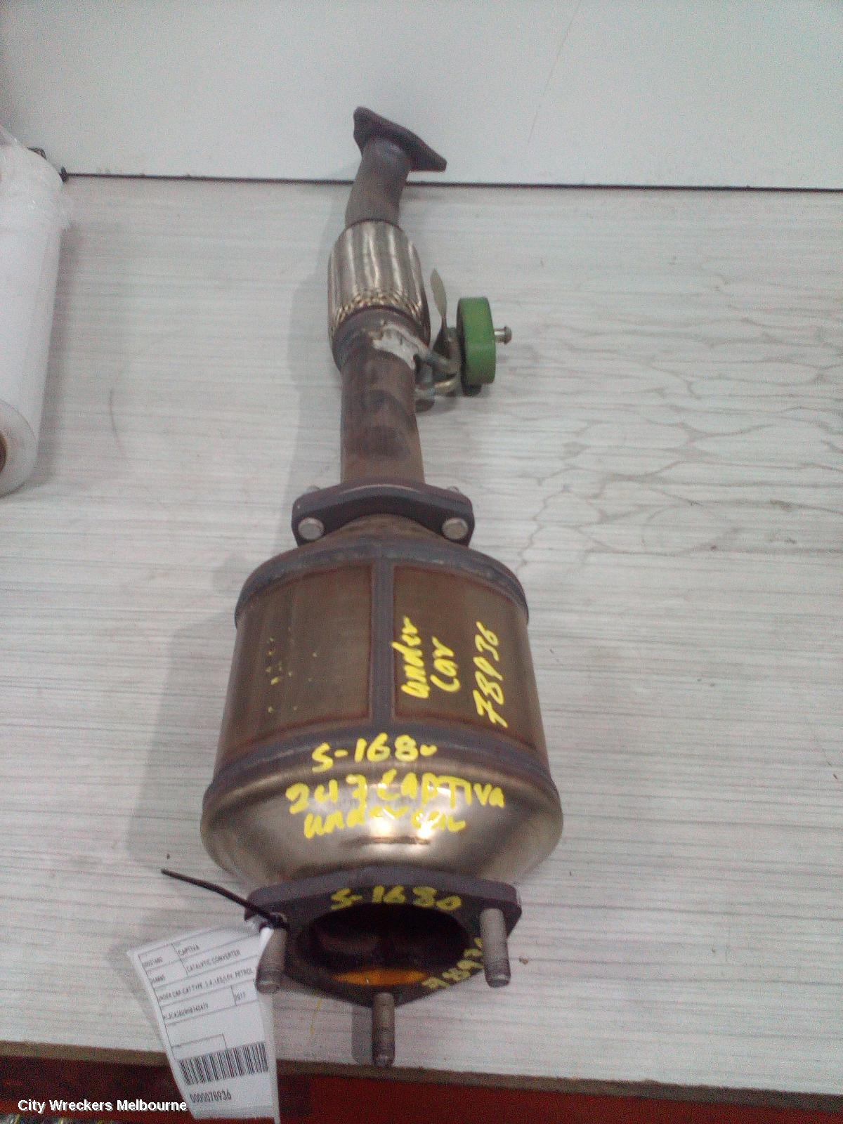 HOLDEN CAPTIVA CATALYTIC CONVERTER, UNDER CAR-CAT TYPE, 2.4, LE5/LE9, PETROL, CG, 01/2011 - 06/2018 - Image 2