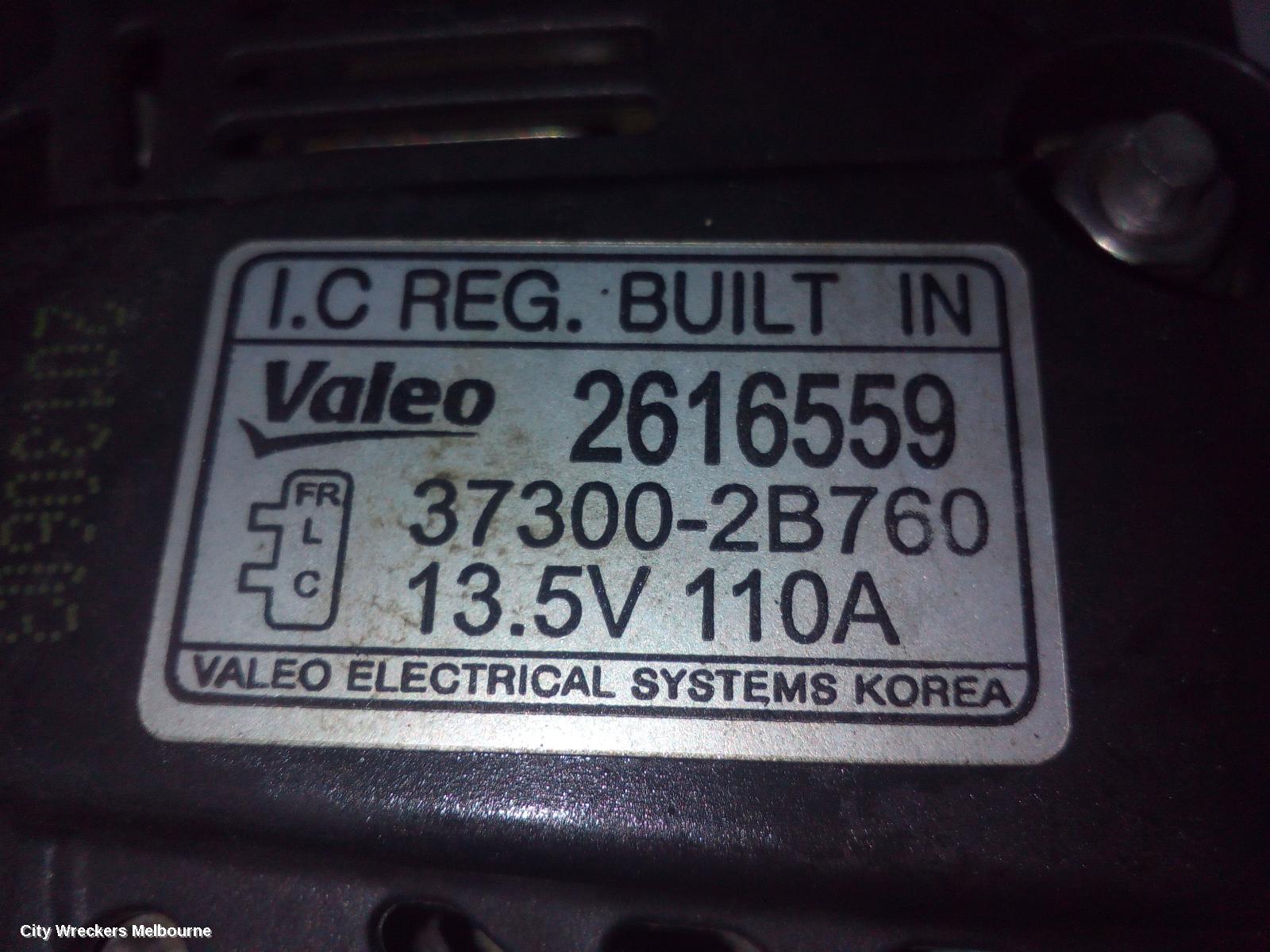 HYUNDAI VELOSTER ALTERNATOR, 1.6, G4FJ, TURBO, 07/2012 - 02/2018 - Image 3