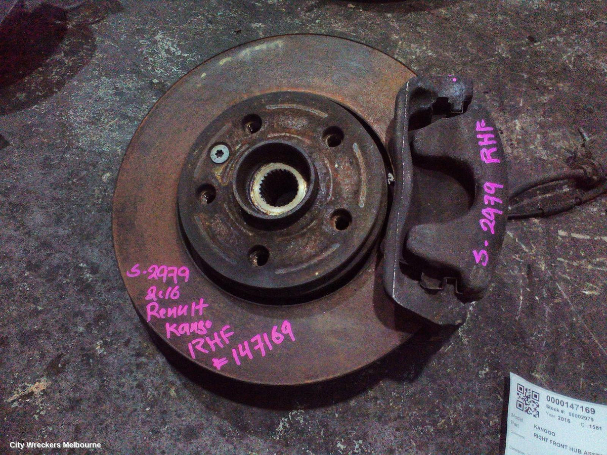 RENAULT KANGOO RIGHT FRONT HUB ASSEMBLY, X61, 10/2010 - 02/2022 - Image 1