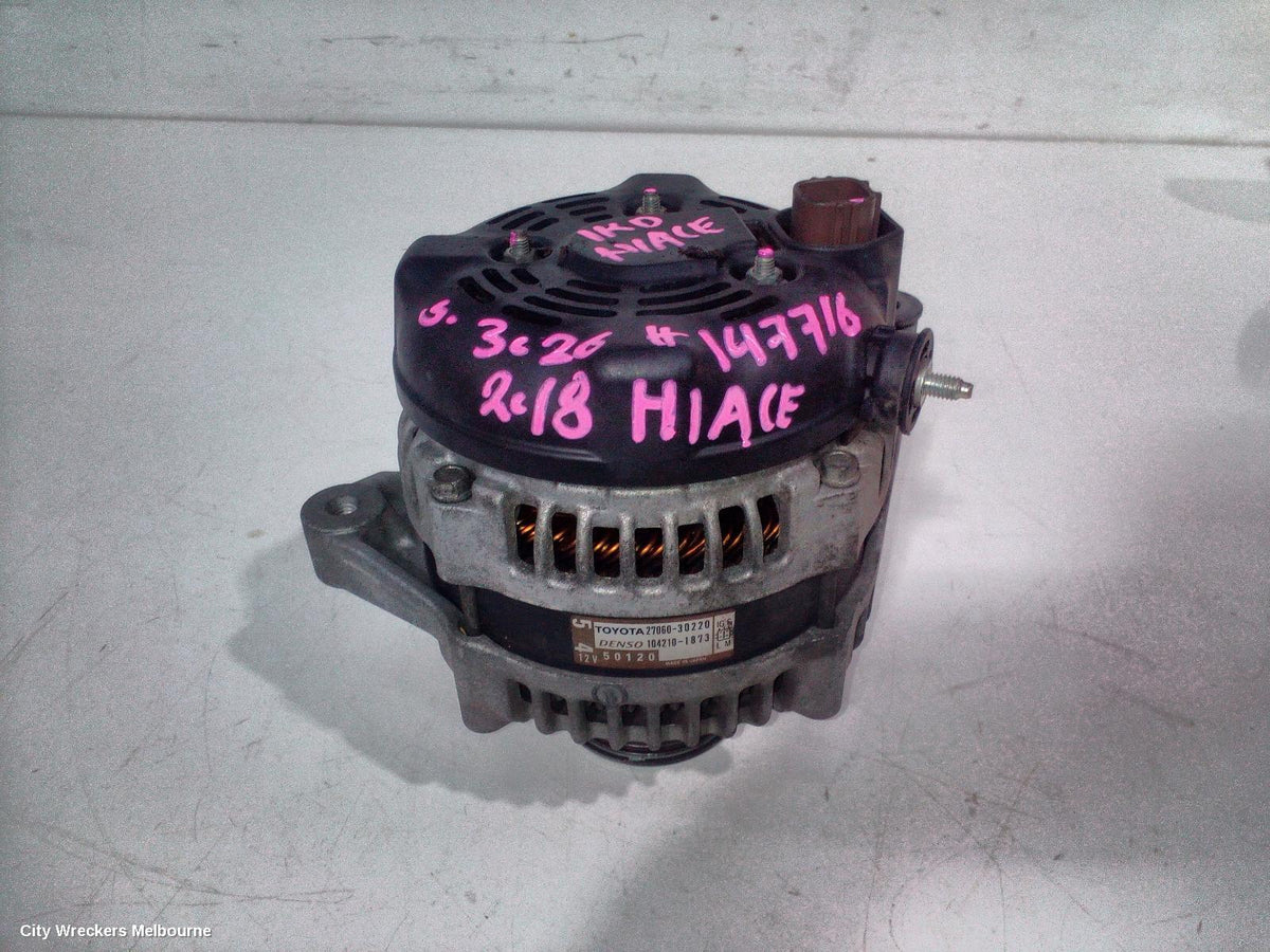TOYOTA HIACE ALTERNATOR, DIESEL, 3.0, 1KD-FTV, TURBO, KDH, 09/2006 - 04/2019 - Image 1