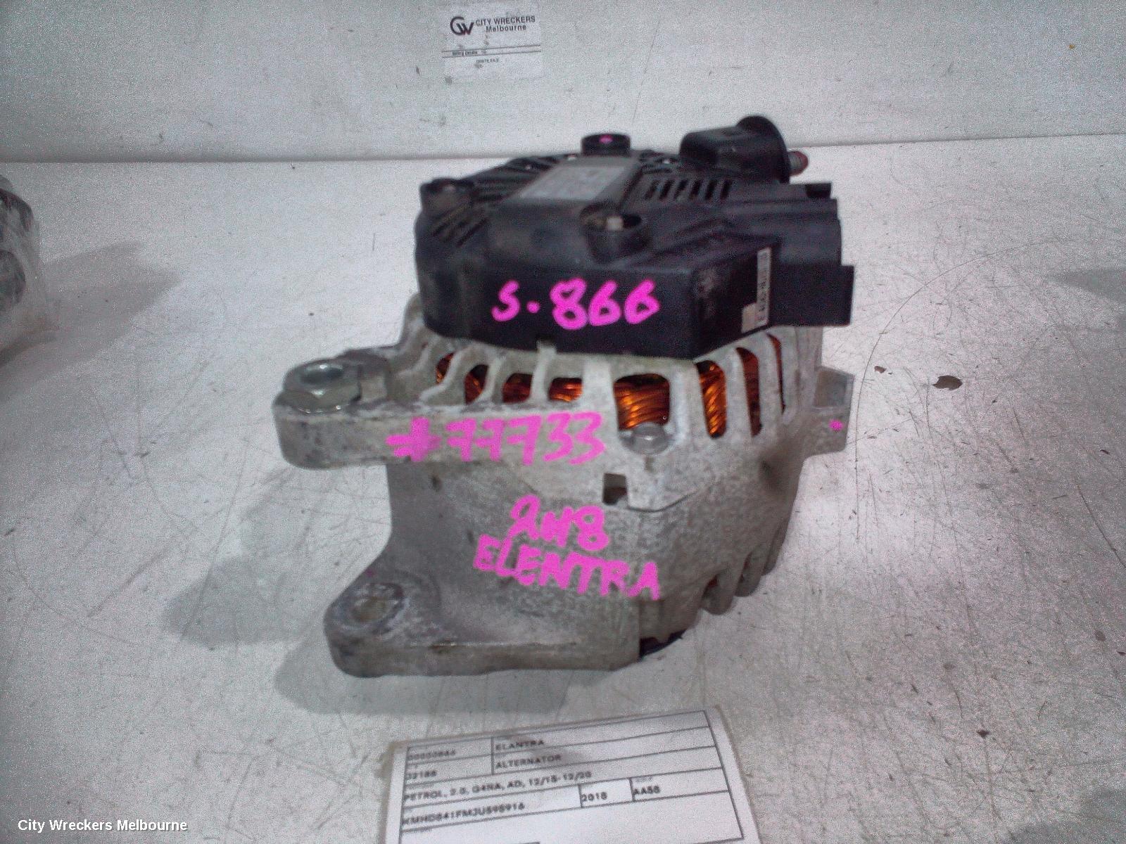 HYUNDAI ELANTRA ALTERNATOR, PETROL, 2.0, G4NA, AD, 12/2015 - 12/2020 - Image 2