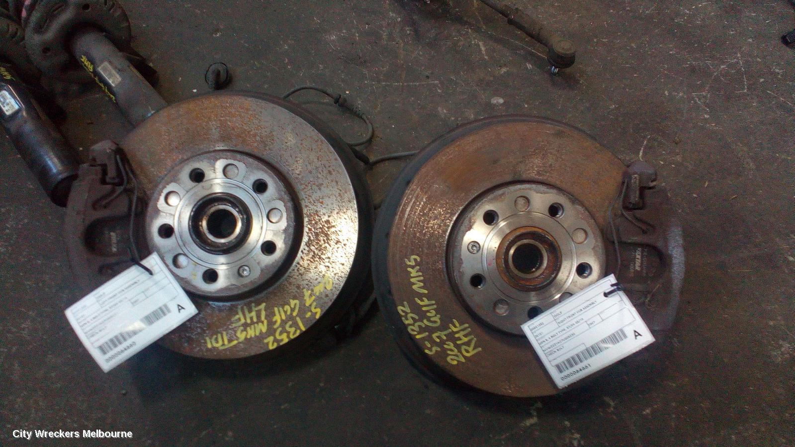VOLKSWAGEN GOLF LEFT FRONT HUB ASSEMBLY, GEN 5, 4 BOLT TYPE, 07/2004 - 02/2009 - Image 2
