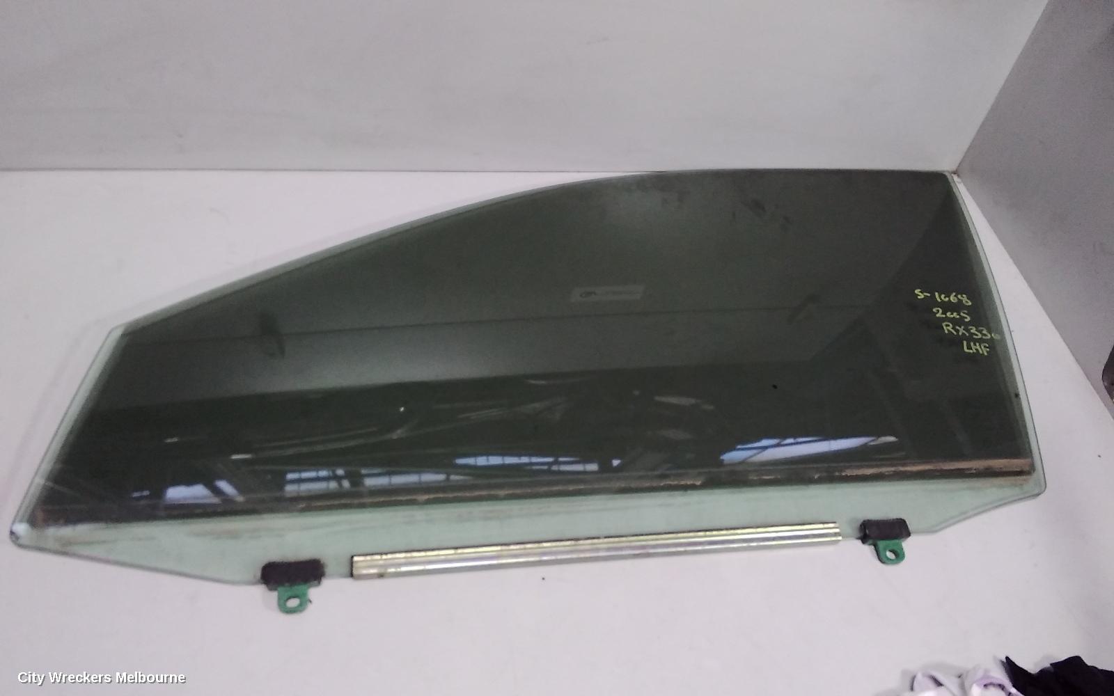 LEXUS RX SERIES LEFT FRONT DOOR WINDOW, MCU3#, 04/2003 - 11/2005 - Image 1