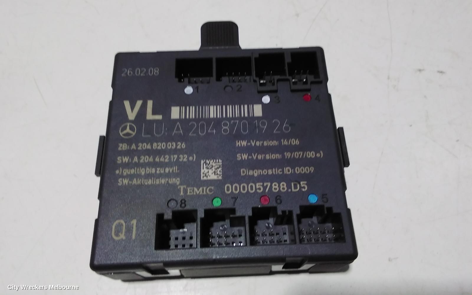 MERCEDES C CLASS, W204, 2007-01/2015, 08-11 MERCEDES C CLASS FRONT LEFT DOOR CONTROL MODULE OEM A2048701926: 93408 - Image 2