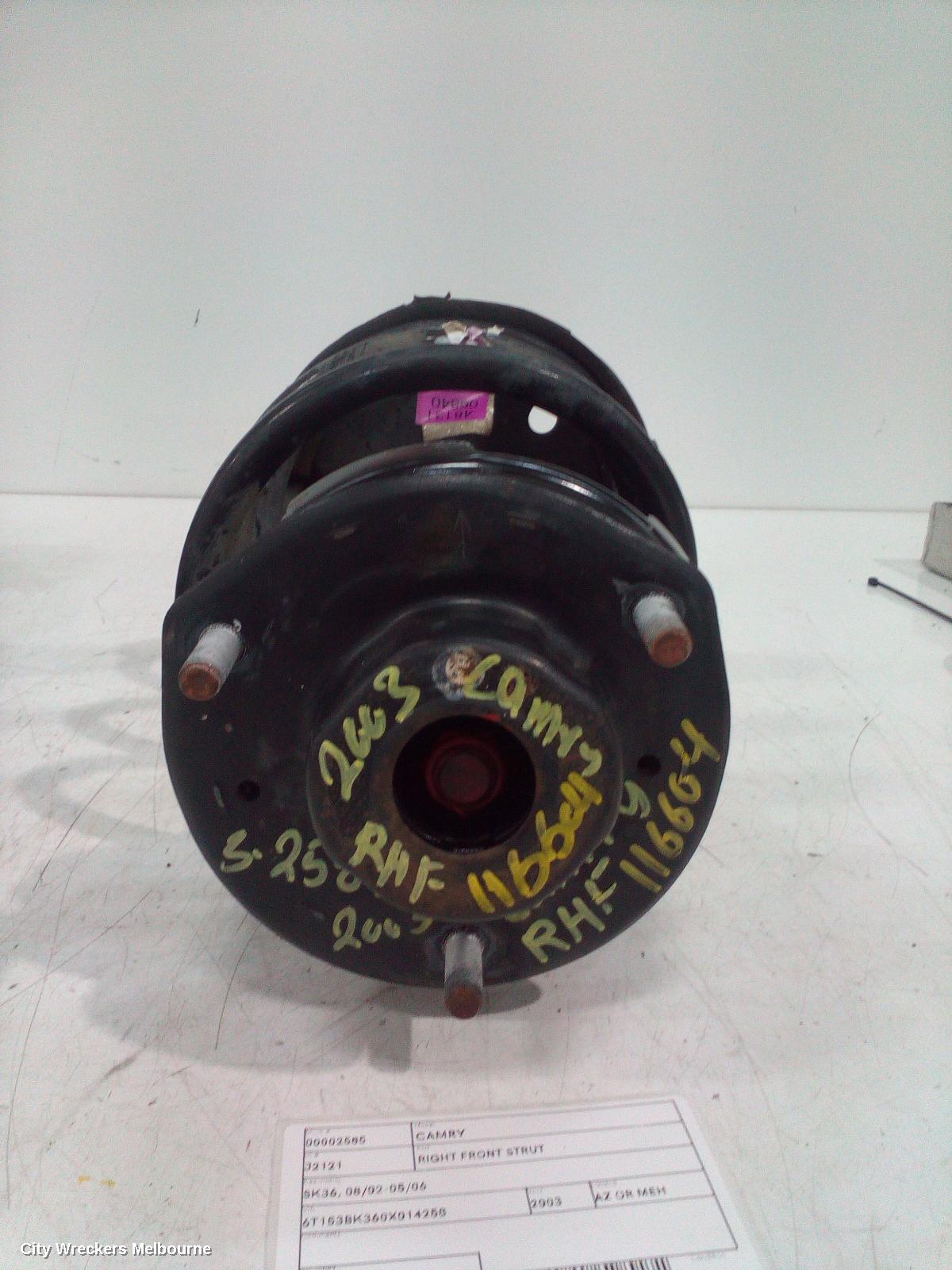TOYOTA CAMRY RIGHT FRONT STRUT, SK36, 08/2002 - 05/2006 - Image 1