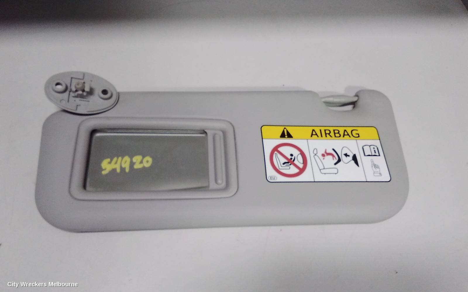 TOYOTA COROLLA SUNVISOR, ZRE182R, LH SIDE, 10/2012 - 06/2018 - Image 1