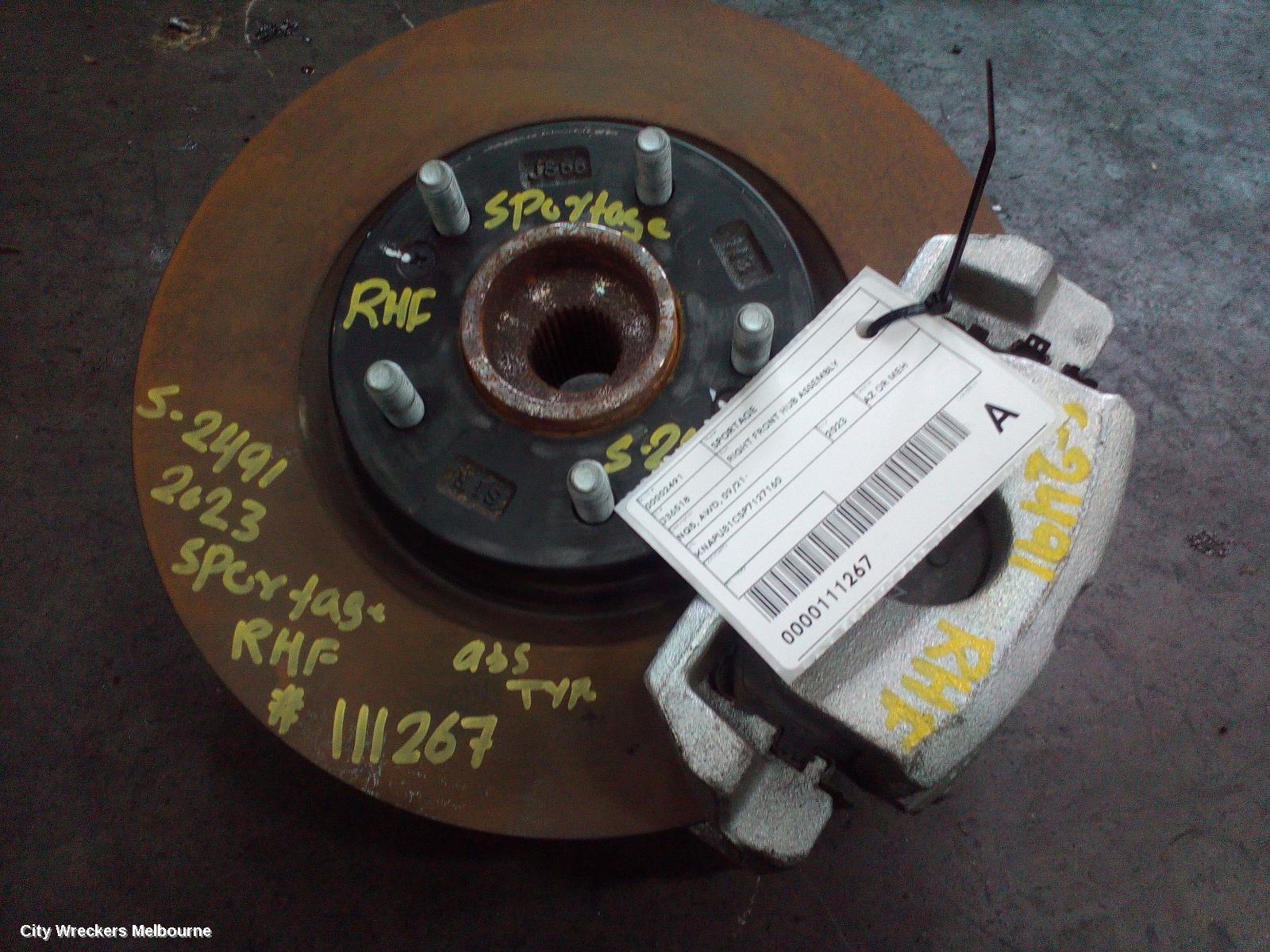 KIA SPORTAGE RIGHT FRONT HUB ASSEMBLY, NQ5, AWD, 09/2021 ONWARDS - Image 2