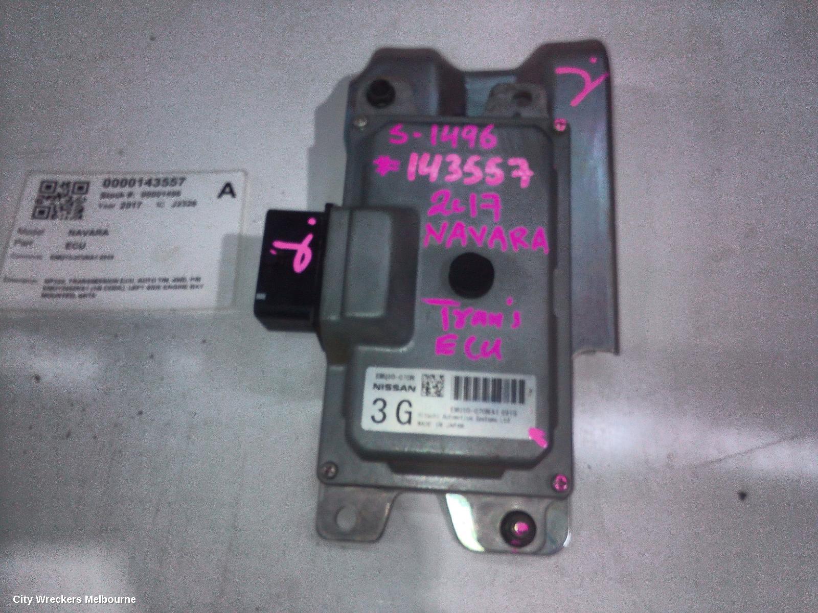 NISSAN NAVARA ECU, NP300, TRANSMISSION ECU, AUTO T/M, 4WD, P/N EMU10050NA1 (1G CODE), LEFT SIDE ENGINE BAY MOUNTED, 04/2015 ONWARDS - Image 2