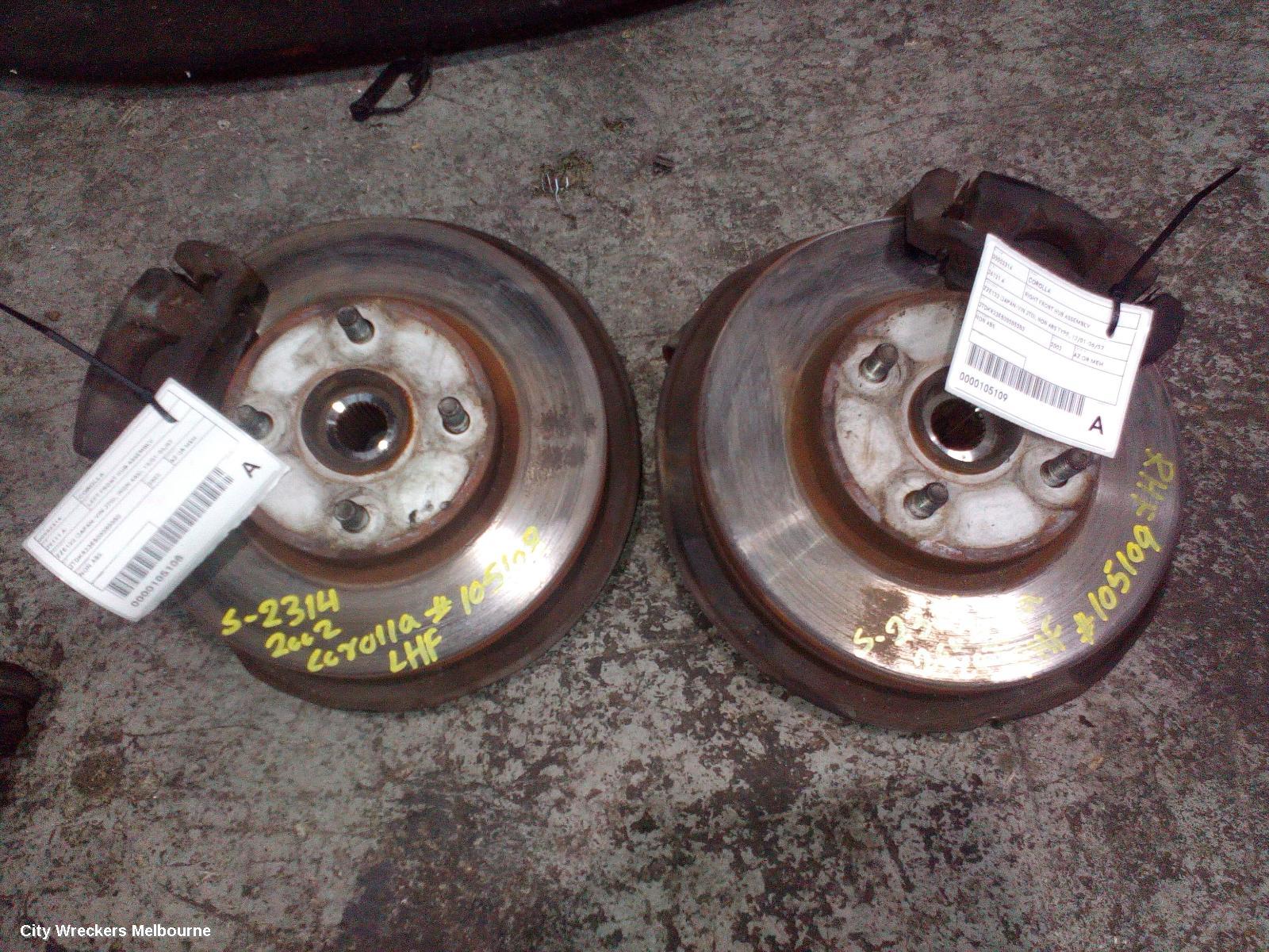 TOYOTA COROLLA RIGHT FRONT HUB ASSEMBLY, ZZE122 (JAPAN-VIN JTD), NON ABS TYPE, 12/2001 - 06/2007 - Image 3