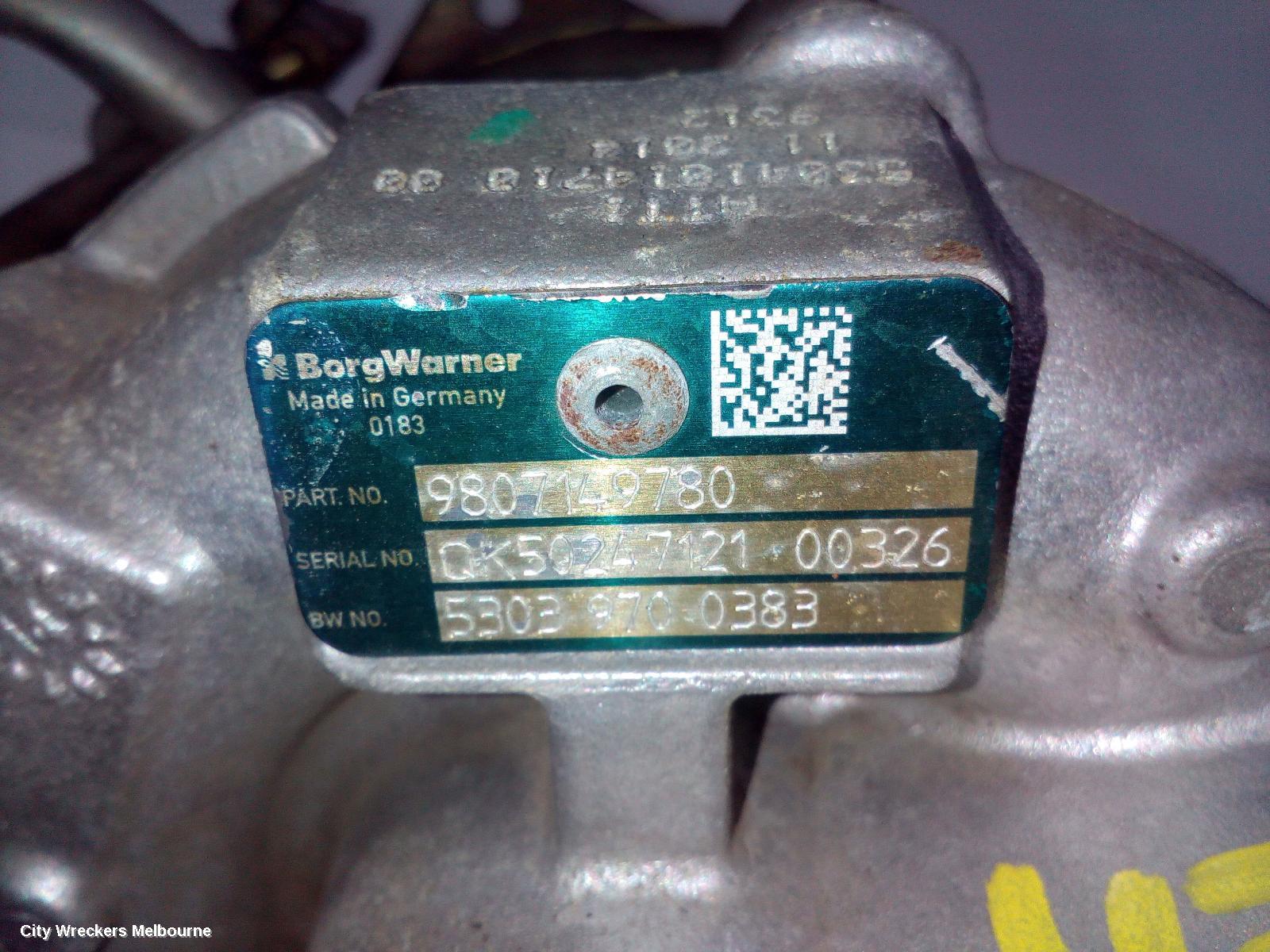 PEUGEOT 308 TURBO SUPERCHARGER, PETROL, 1.6, VIN VF3L*5GX, T9, 10/2014 - 01/2021 - Image 3