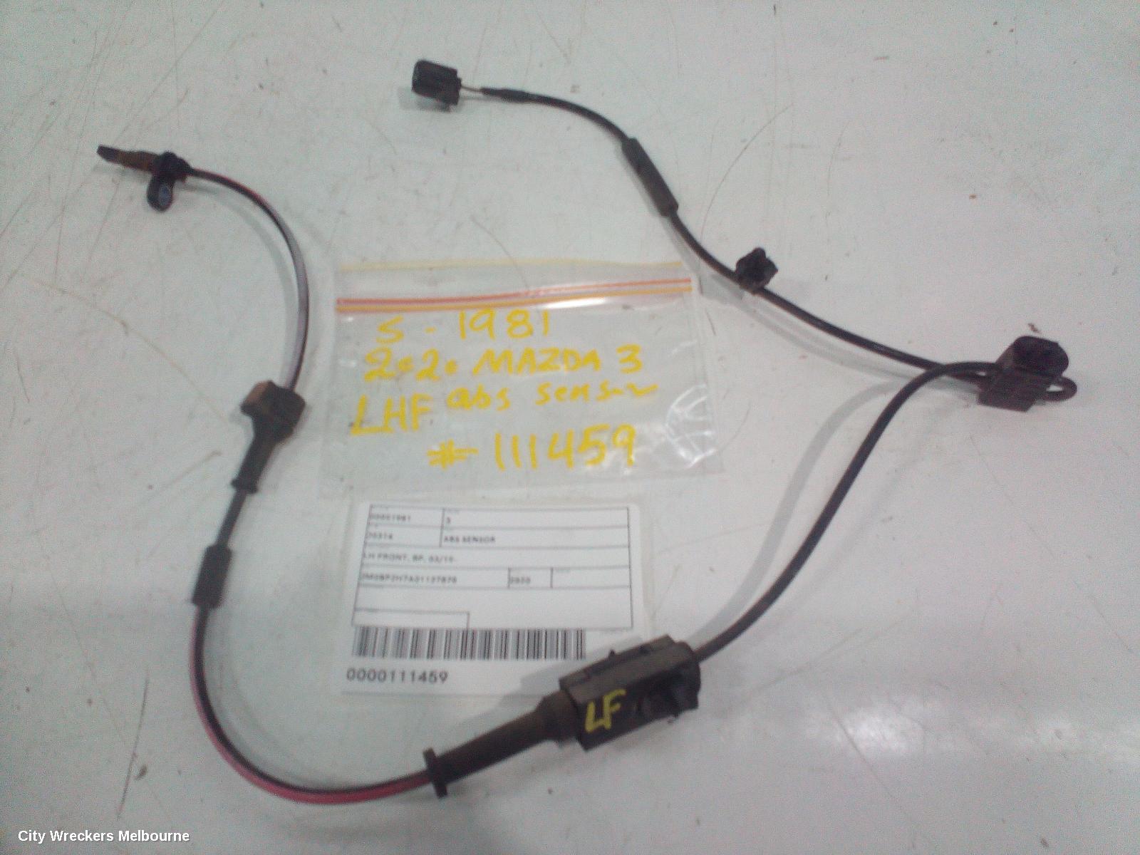 MAZDA 3 ABS SENSOR, LH FRONT, BP, 03/2019 ONWARDS - Image 1