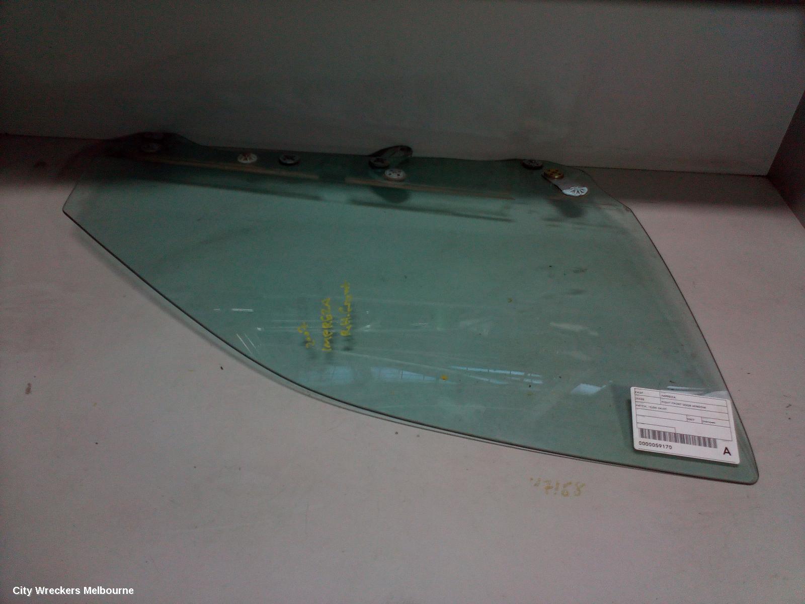 SUBARU IMPREZA RIGHT FRONT DOOR WINDOW, HATCH, 10/2000 - 04/2007 - Image 1
