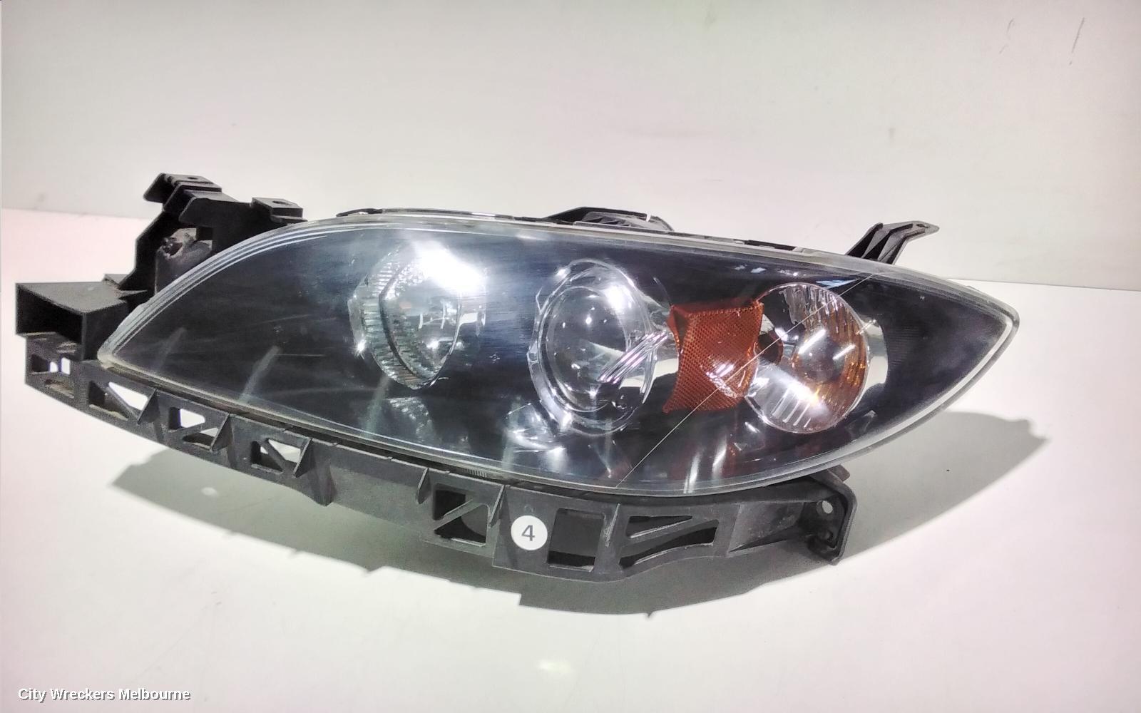 MAZDA 3 LEFT HEADLAMP, BK, SEDAN, NON HID, MANUAL ADJUST TYPE, 10/2003 - 04/2009 - Image 2