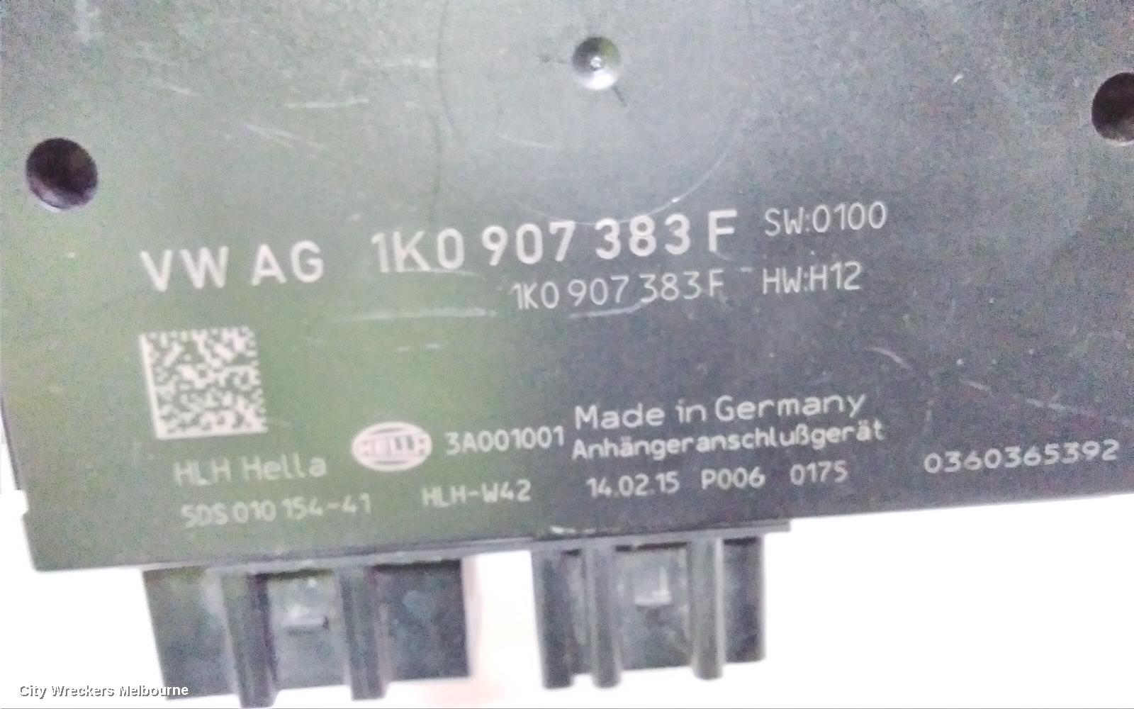 VOLKSWAGEN AMAROK, 2H, 02/2011 - 09/2022, 1K0 907 383 F TOW BAR CONTROL MODULE : 114843 - Image 2