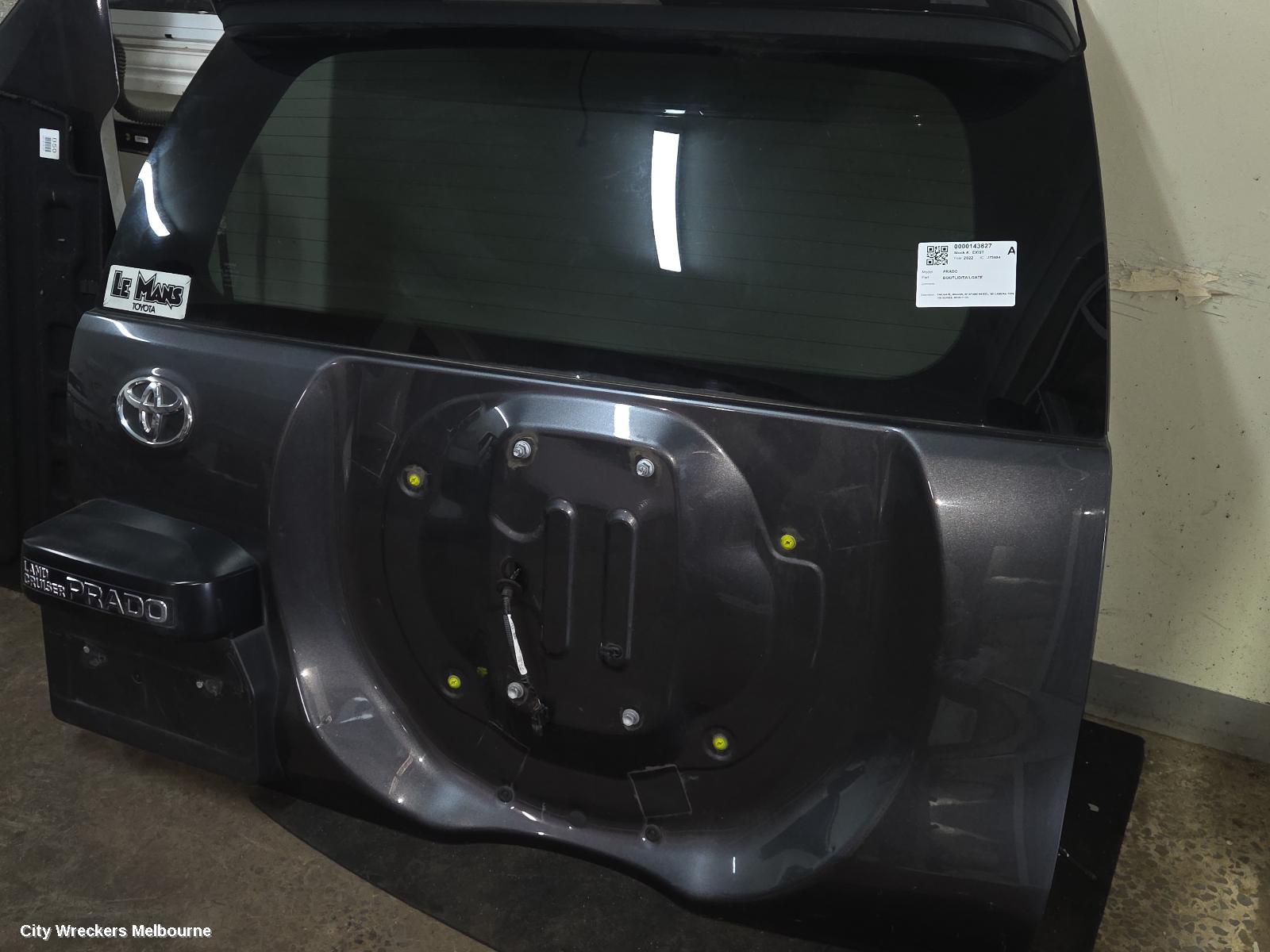 TOYOTA PRADO BOOTLID/TAILGATE, TAILGATE, WAGON, W/ SPARE WHEEL, W/ CAMERA TYPE, 150 SERIES, 08/2009 - 11/2023 - Image 2