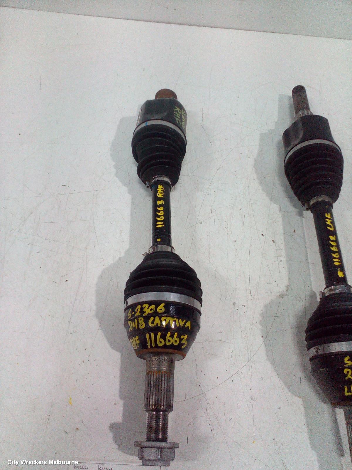 HOLDEN CAPTIVA RIGHT DRIVESHAFT, FRONT, AUTO T/M, PETROL, 3.0, CG, 01/2011 - 06/2018 - Image 2
