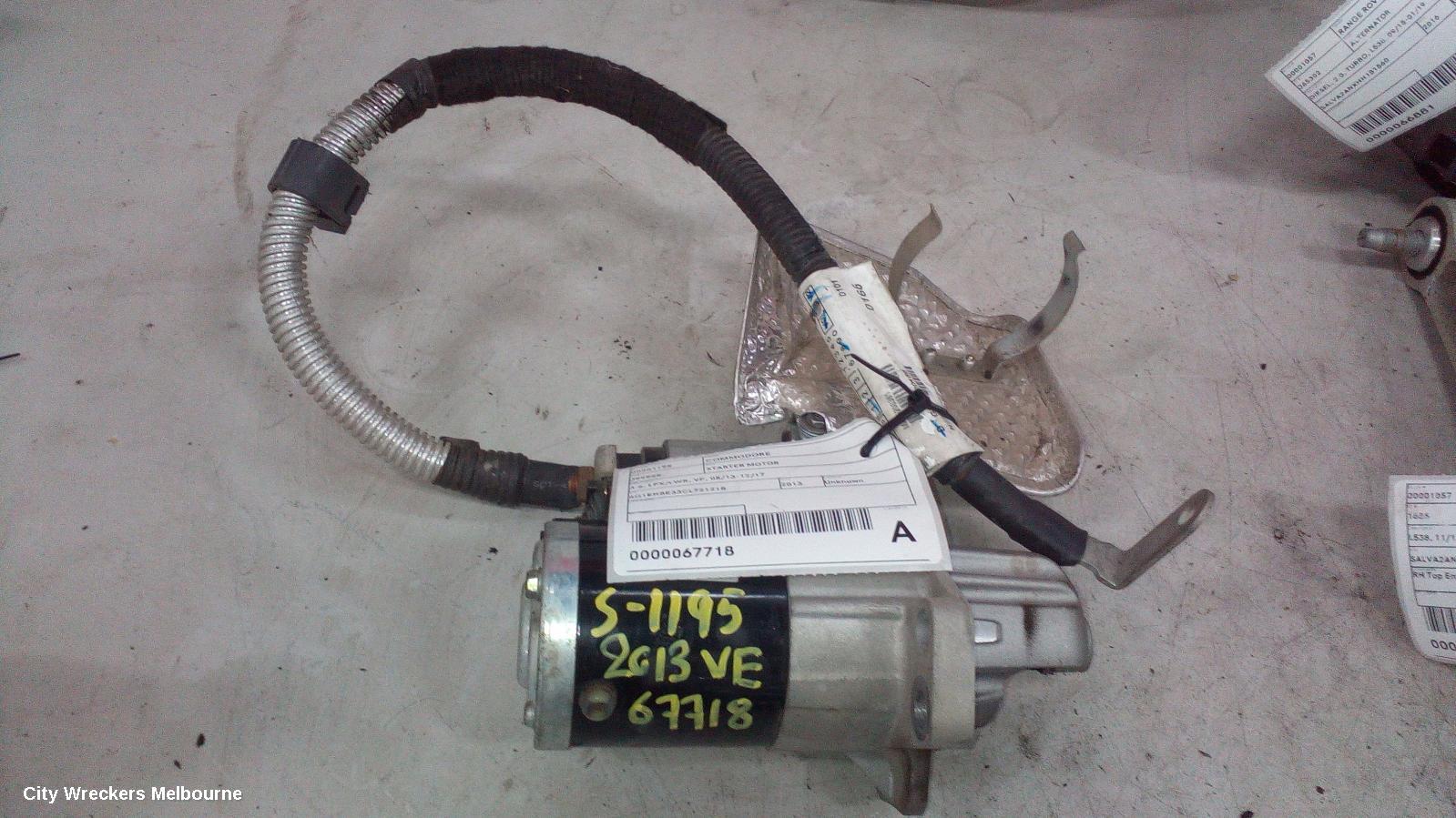 HOLDEN COMMODORE STARTER, 3.6, LFX/LWR, VF, 05/2013 - 12/2017 - Image 2