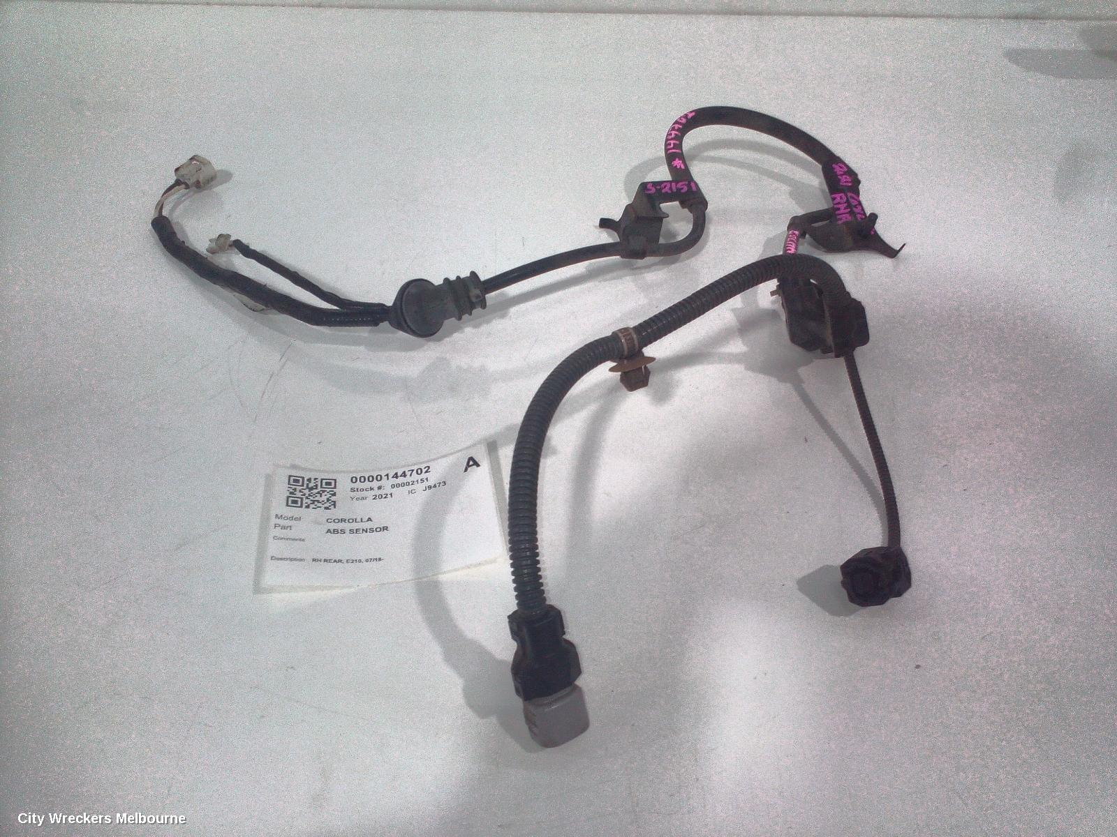 TOYOTA COROLLA ABS SENSOR, RH REAR, E210, 07/2018 ONWARDS - Image 2