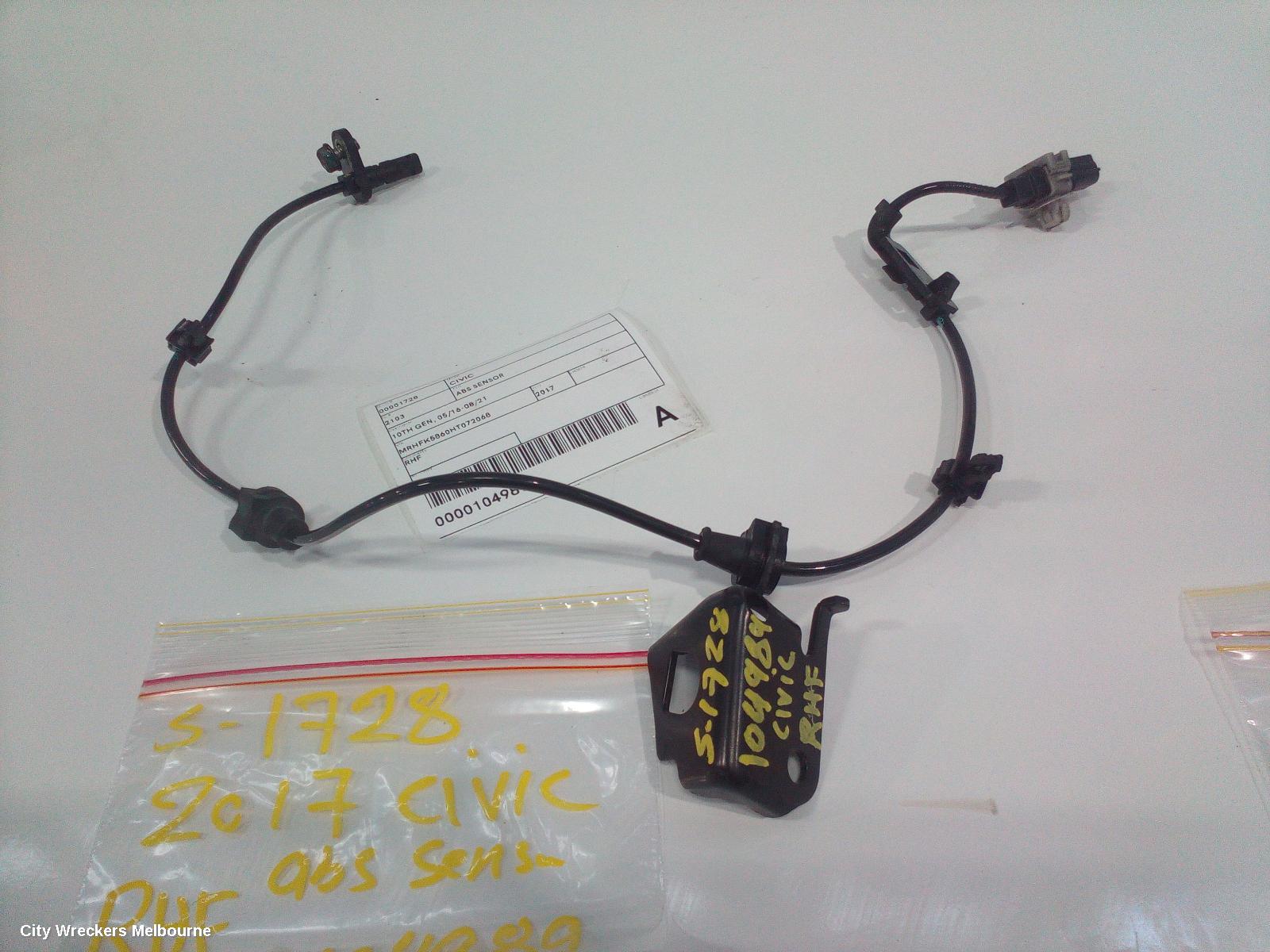 HONDA CIVIC ABS SENSOR, 10TH GEN, RH FRONT, 05/2016 - 08/2021 - Image 1