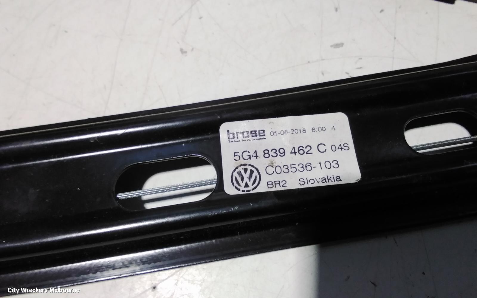 VOLKSWAGEN GOLF RIGHT REAR WND REG/MOTOR, GEN 7, 12/2012 - 08/2020 - Image 3
