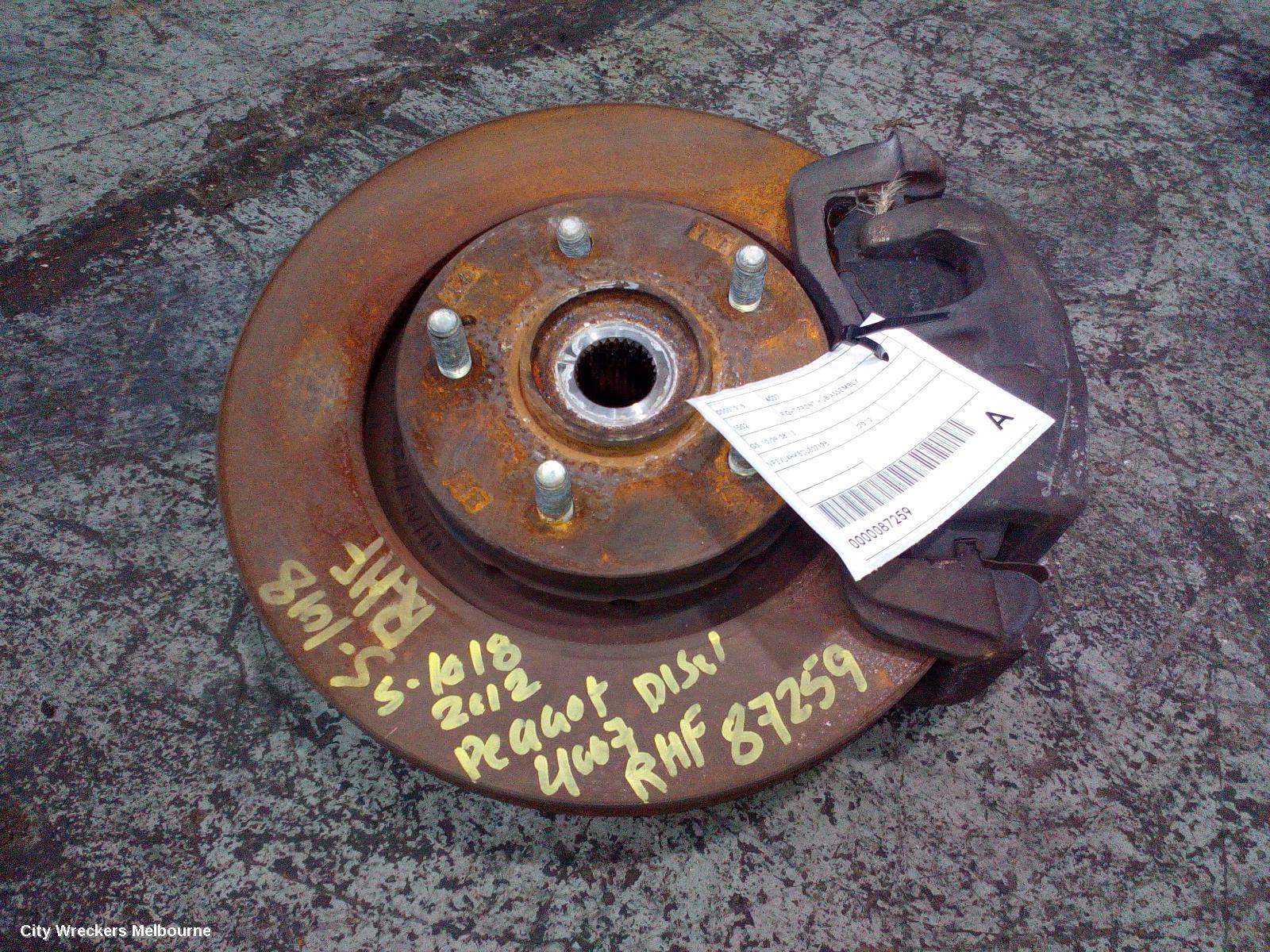 PEUGEOT 4007 RIGHT FRONT HUB ASSEMBLY, GS, 10/2009 - 08/2013 - Image 1