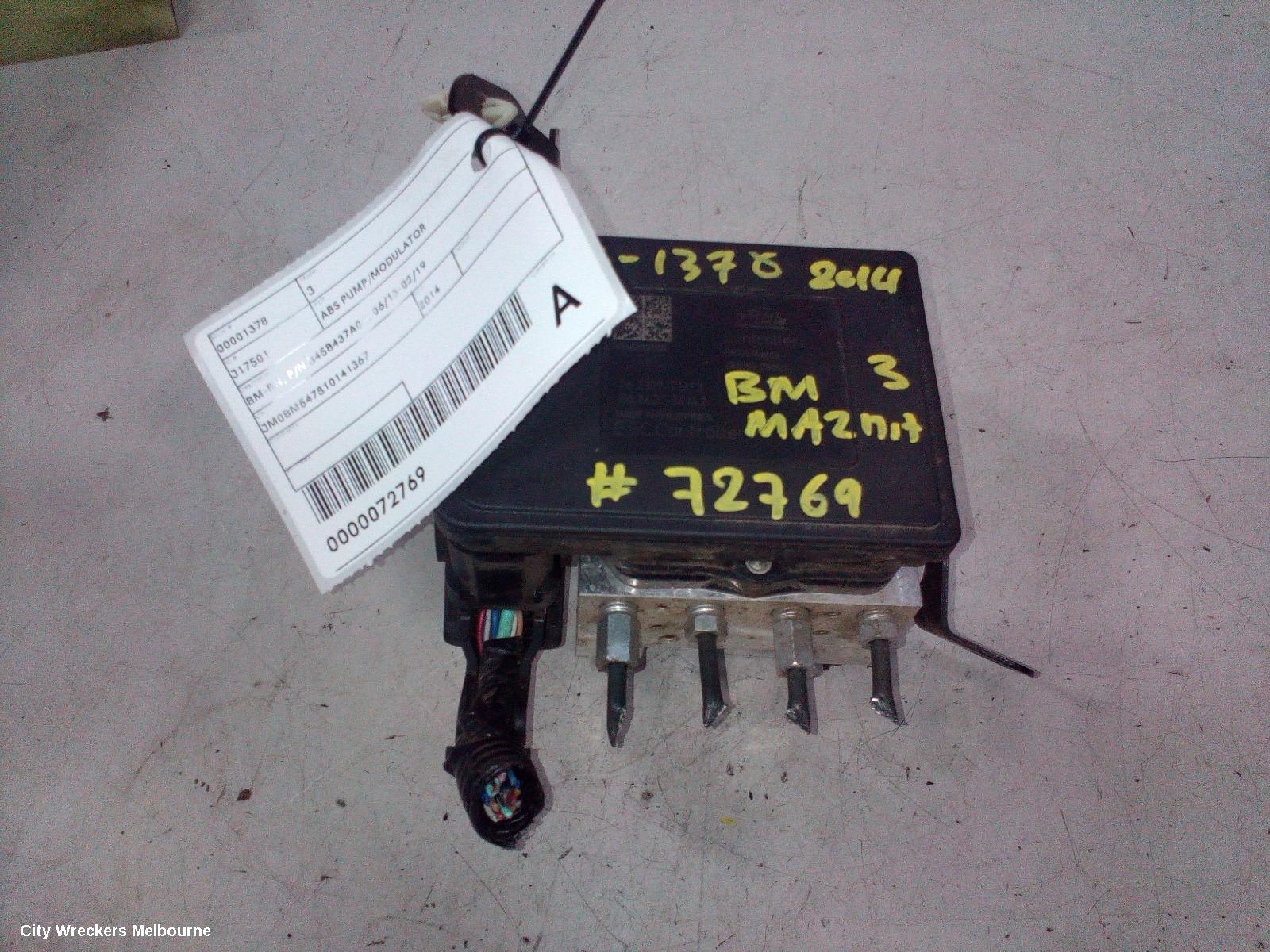 MAZDA 3 ABS PUMP/MODULATOR, BM-BN, P/N B45A437A0A, 06/2013 - 02/2019 - Image 1