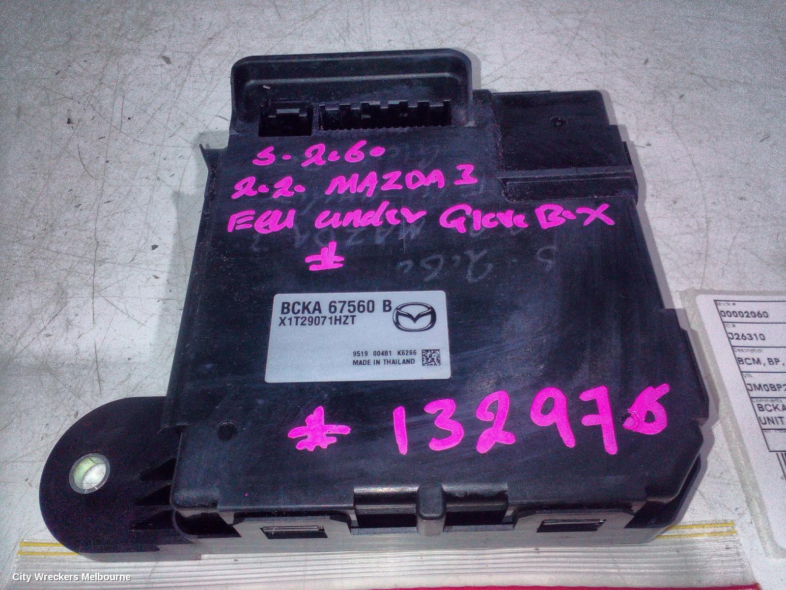 MAZDA 3 ECU, BCM, BP, 03/2019 ONWARDS - Image 2