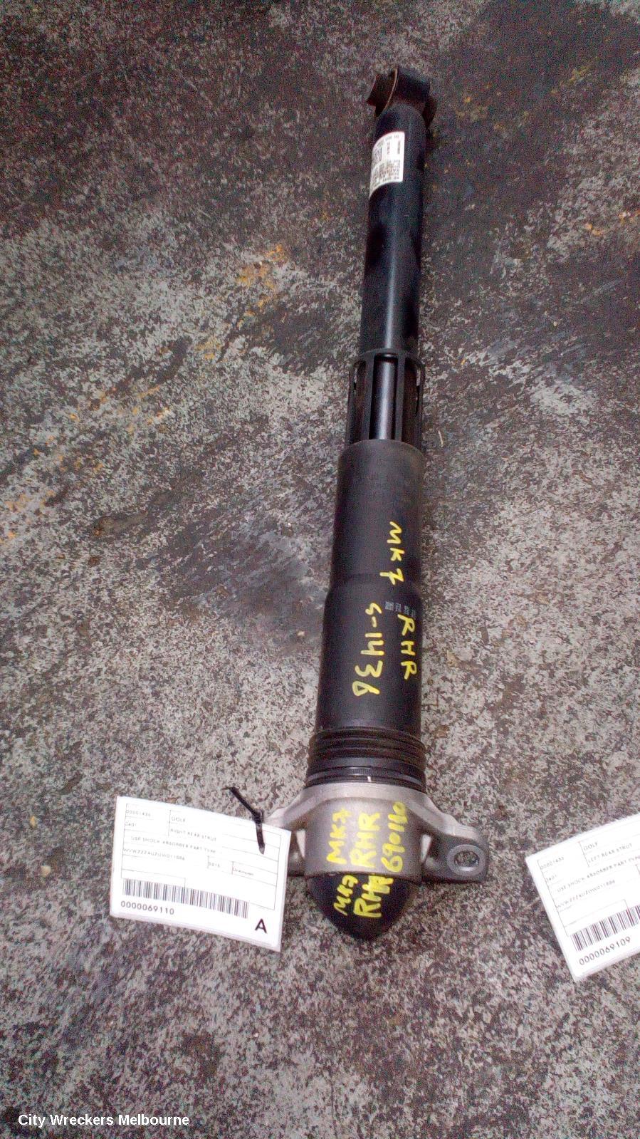 VOLKSWAGEN GOLF RIGHT REAR STRUT, ***USE SHOCK ABSORBER PART TYPE*** - Image 2