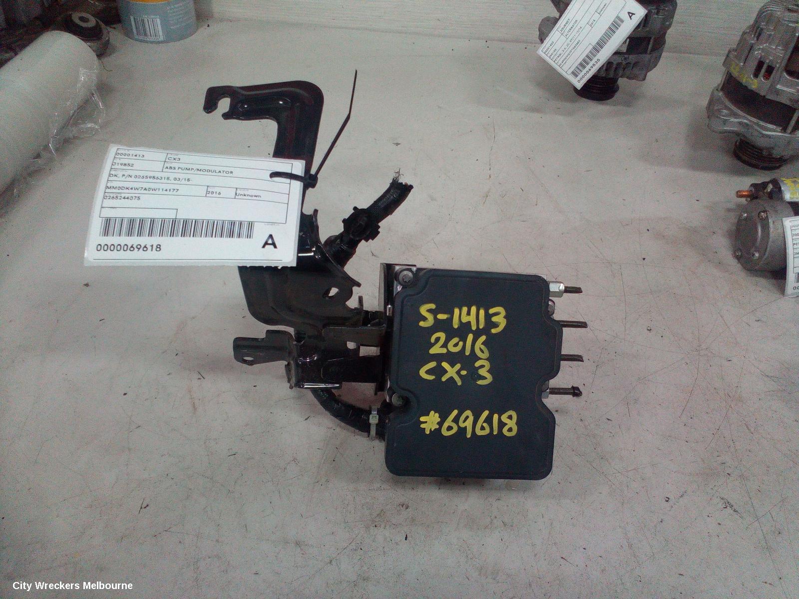 MAZDA CX3 ABS PUMP/MODULATOR, DK, P/N 0265956315, 03/2015 ONWARDS - Image 1