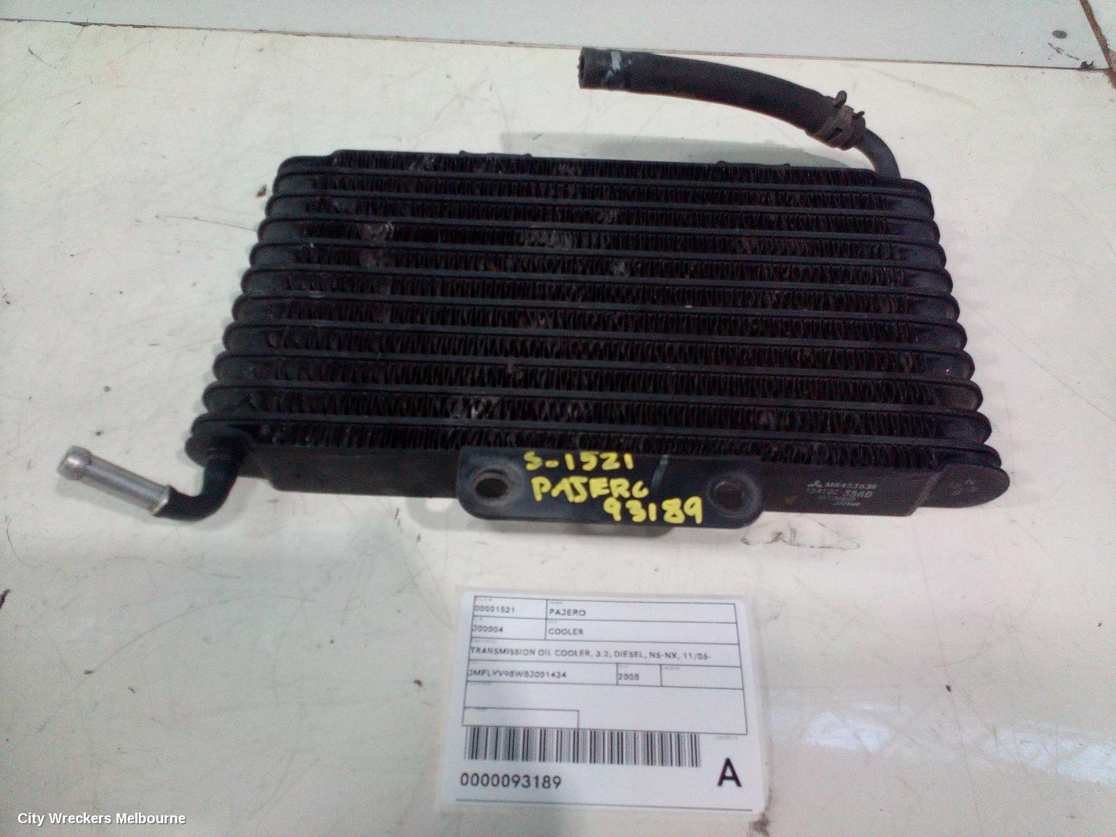 MITSUBISHI PAJERO COOLER, TRANSMISSION OIL COOLER, 3.2, DIESEL, NS-NX, 11/2006 ONWARDS - Image 2