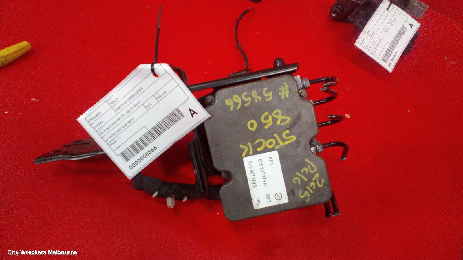 VOLKSWAGEN POLO ABS PUMP/MODULATOR, 6R, P/N 6C0614517M, 05/2014 - 09/2017 - Image 2
