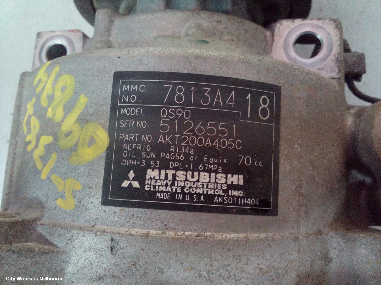 MITSUBISHI LANCER A/C COMPRESSOR, CJ, 2.0, QS90, 07/2007 - 10/2015 - Image 1