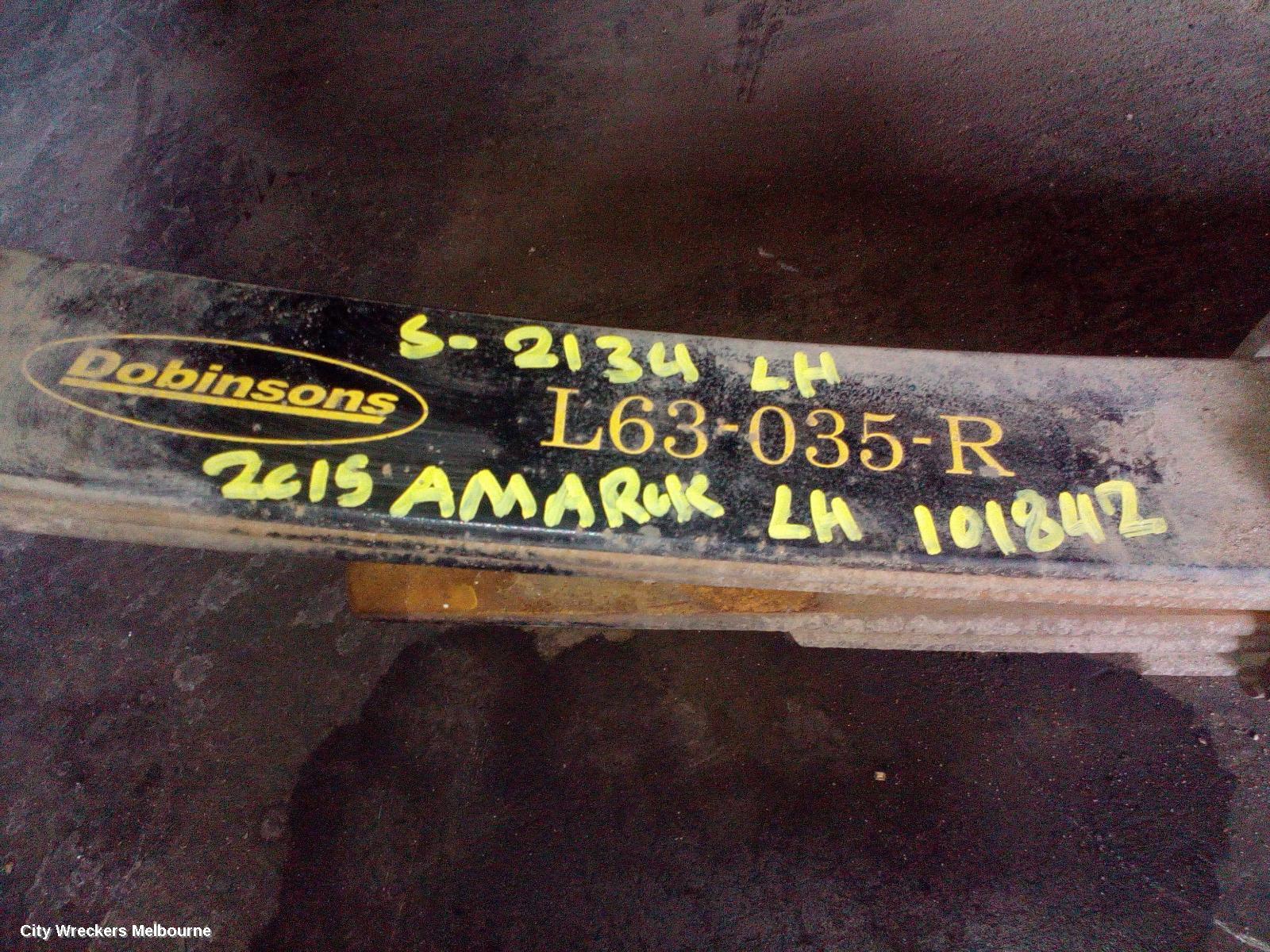 VOLKSWAGEN AMAROK REAR LEAF SPRING, 2H, LH SIDE, 12/2010 ONWARDS - Image 1