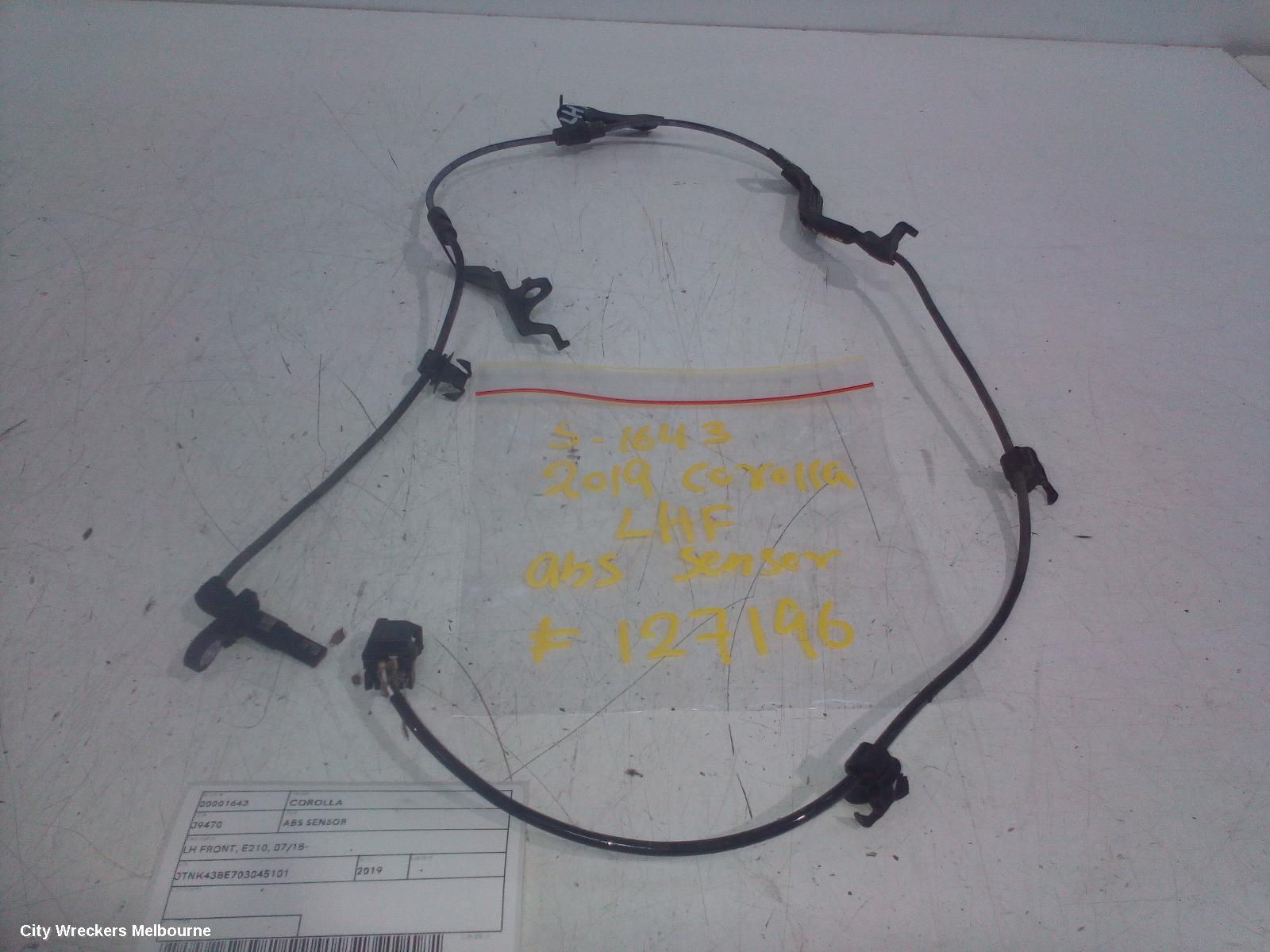 TOYOTA COROLLA ABS SENSOR, LH FRONT, E210, 07/2018 ONWARDS - Image 3