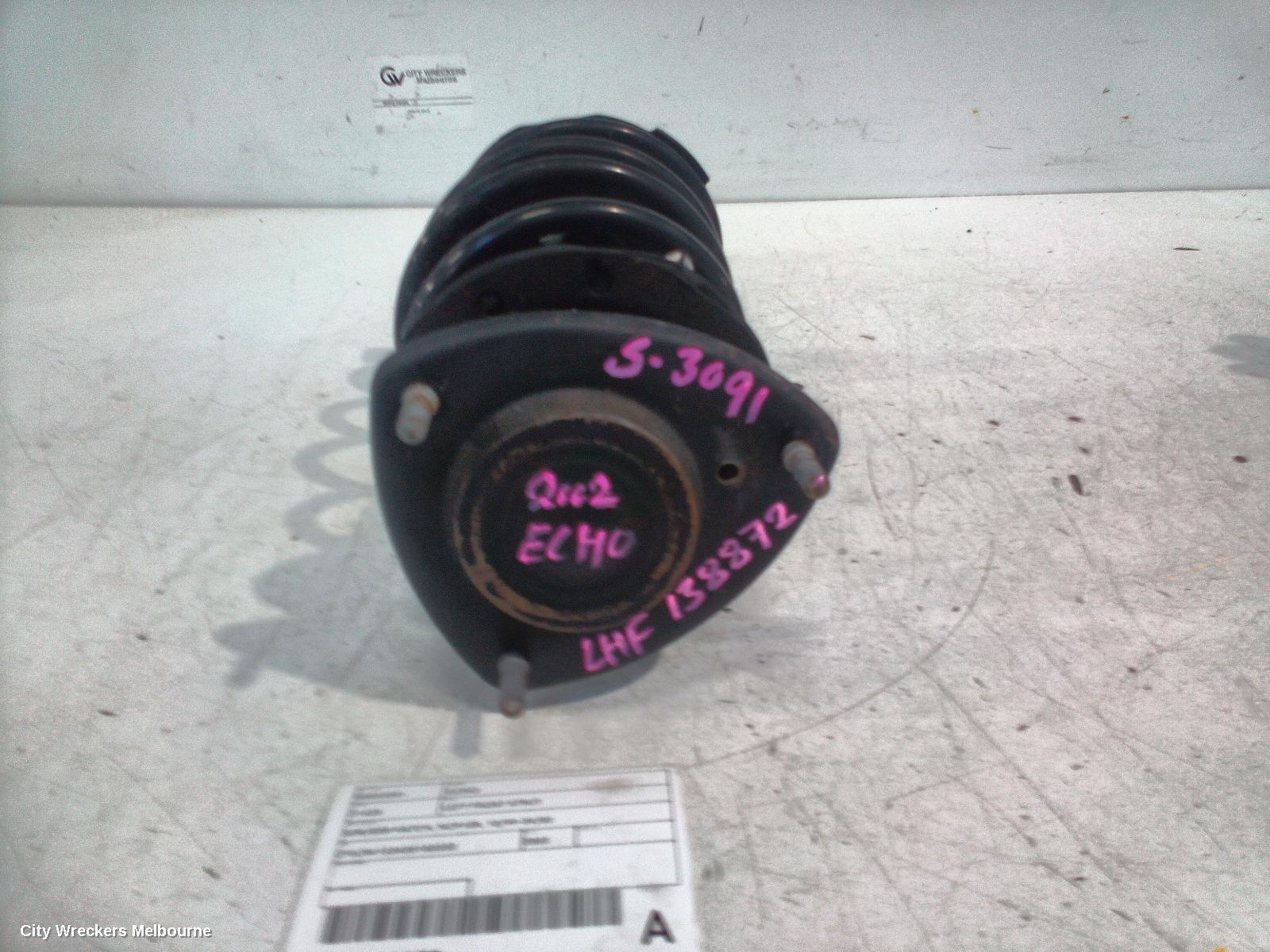 TOYOTA ECHO LEFT FRONT STRUT, 3DR/5DR HATCH, NCP10R, 10/1999 - 09/2002 - Image 1